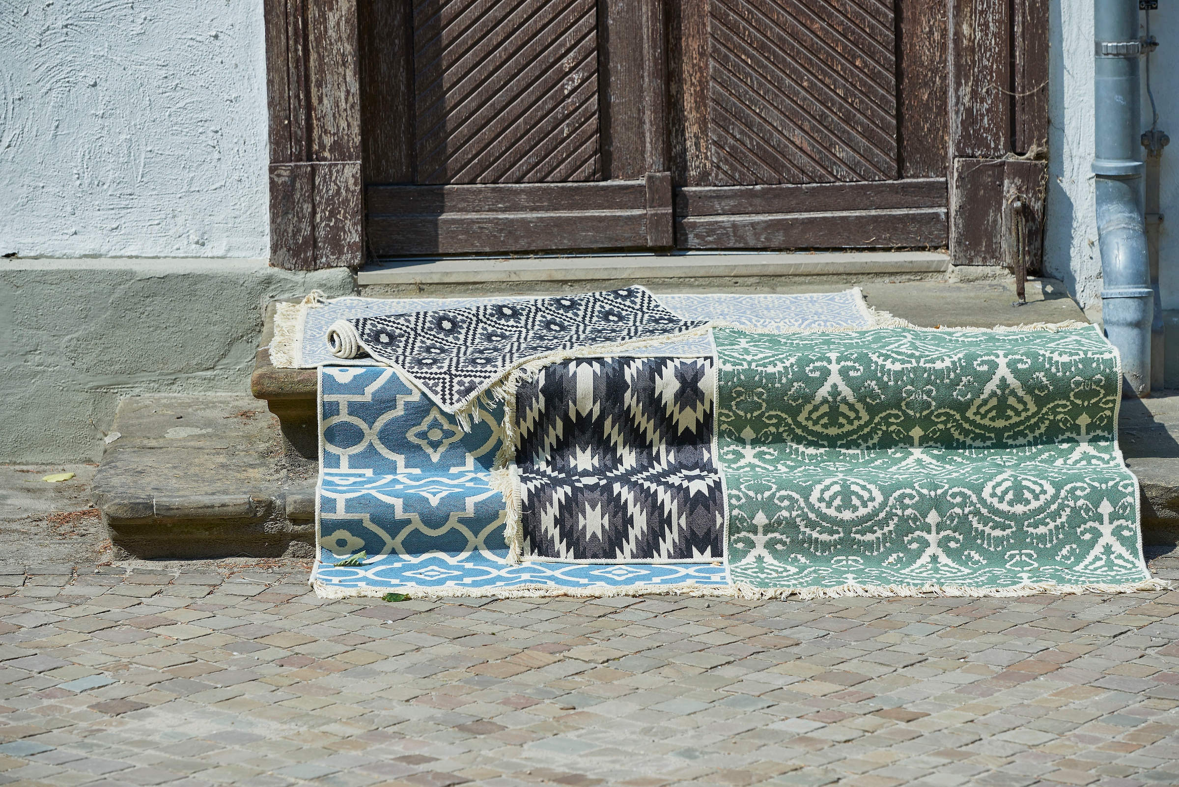 done.® Teppich »NIZZA«, rechteckig, Flachgewebe, modernes Ethno Design, mit  Fransen, waschbar online shoppen | Jelmoli-Versand