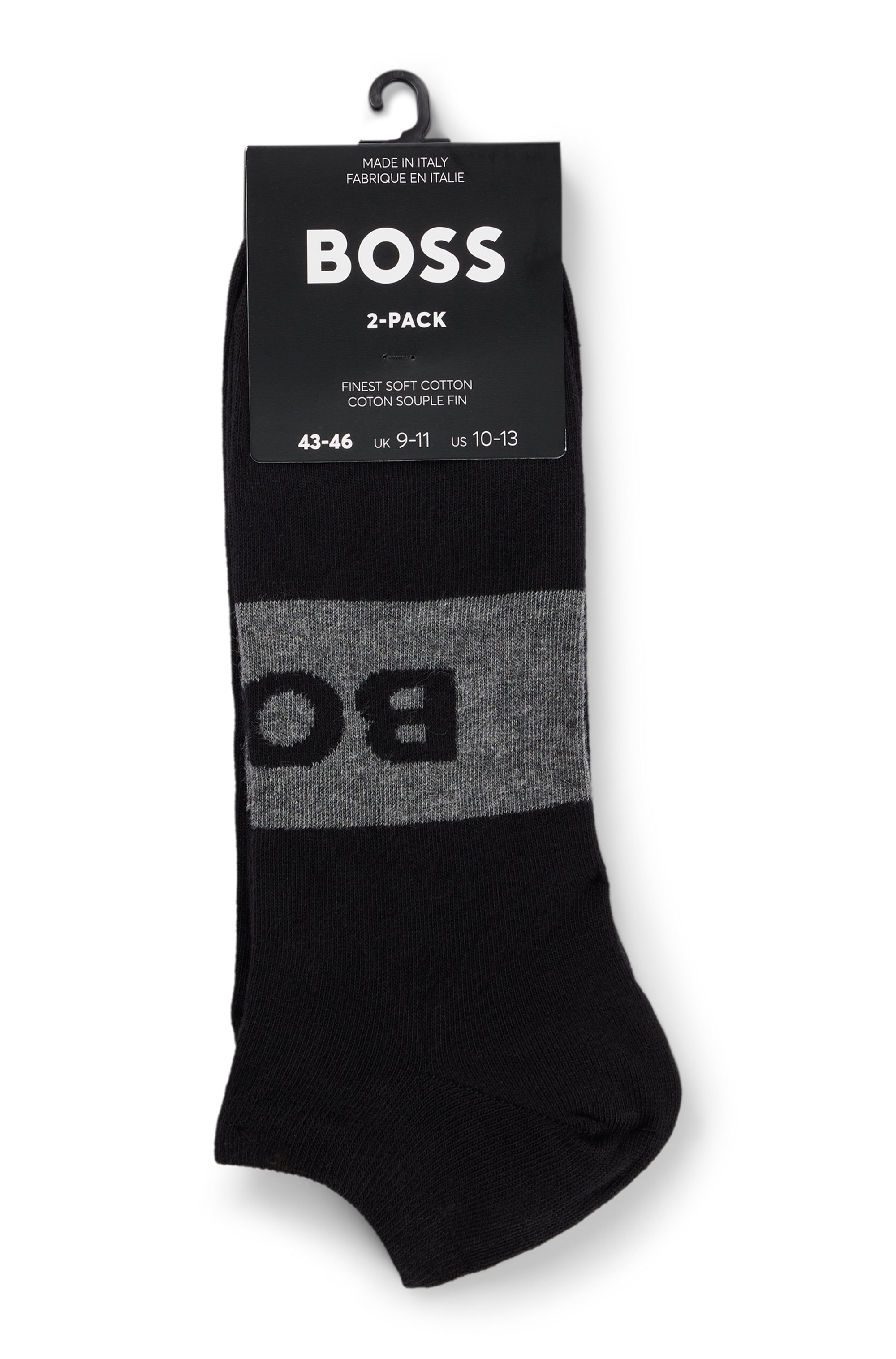 BOSS Businesssocken »2P AS Logo CC«, (Packung, 2 Paar, 2er Pack), mit grossem, eingestricktem BOSS Logo-Schriftzug