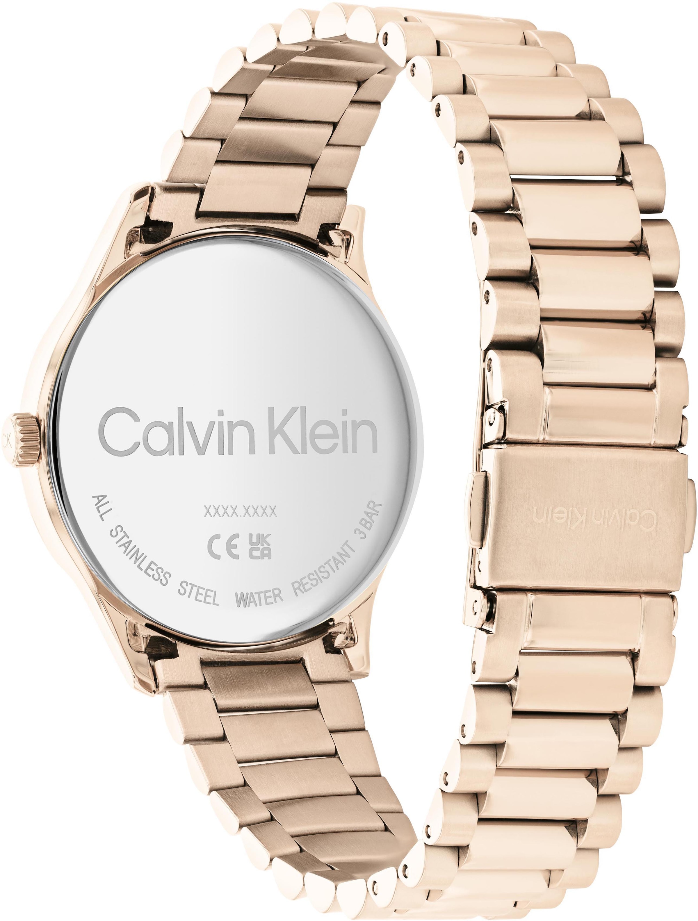 Calvin Klein Quarzuhr »Iconic Bracelet 35mm, 25200042«, Armbanduhr, Damenuhr, Mineralglas, Edelstahlarmband