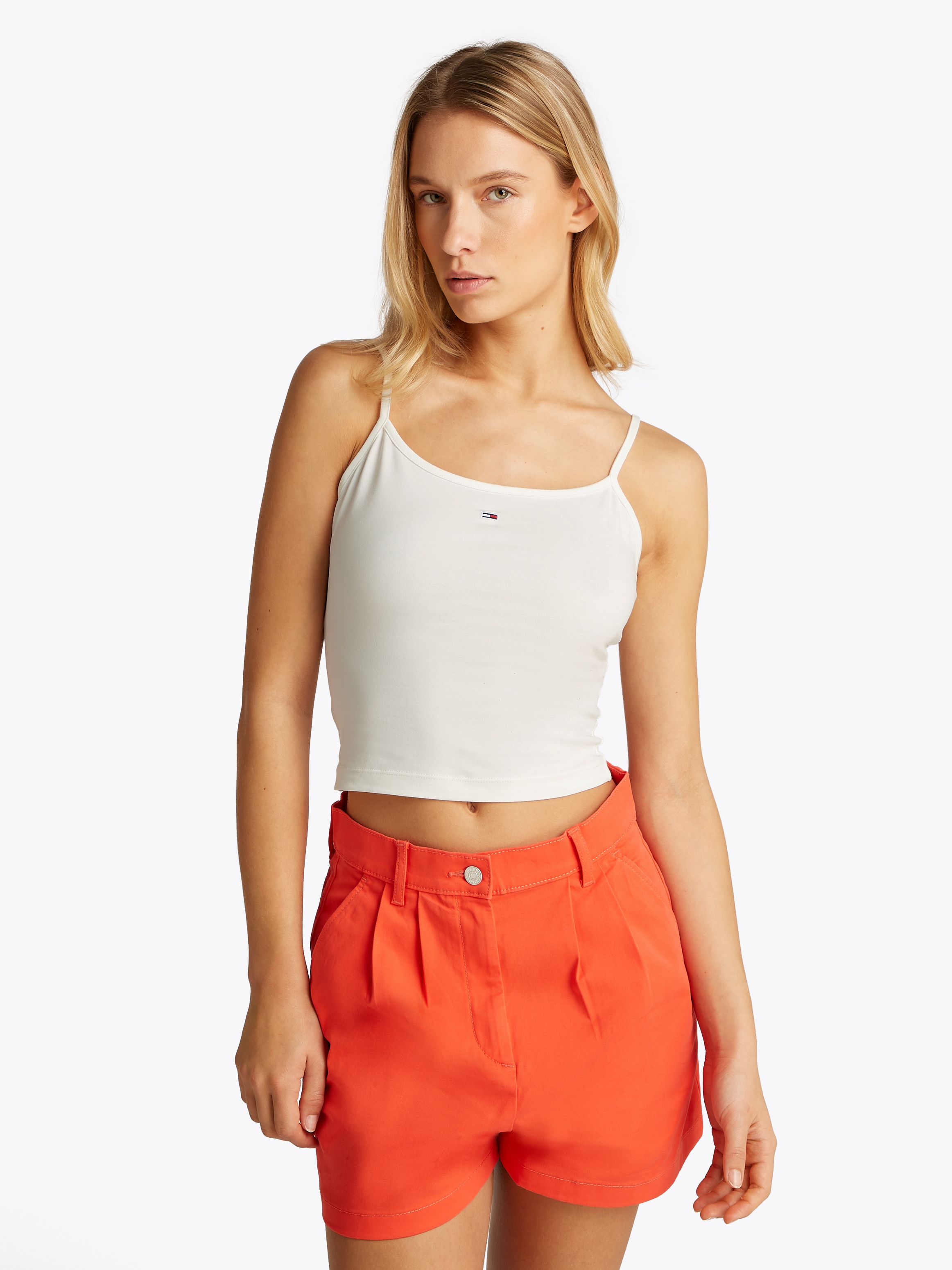 Tommy Jeans Tanktop »TJW 2PACK ESSENTIAL STRAP TOP« Packung, 2er-Pack, 2 Stk. mit Logo-Flag