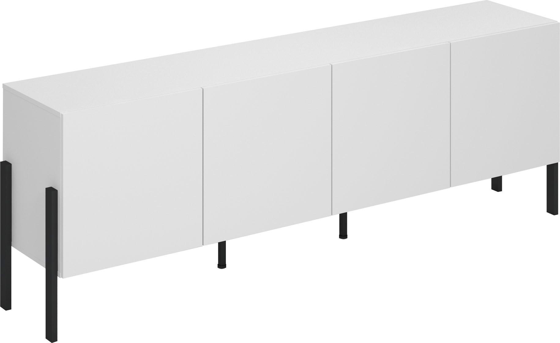 OTTO home Kommode "Jukon,Breite 200 cm, moderne grifflose Kommode,4 Türen" Sideboard, Anrichte viel Stauraum, push-to-open-Funktion