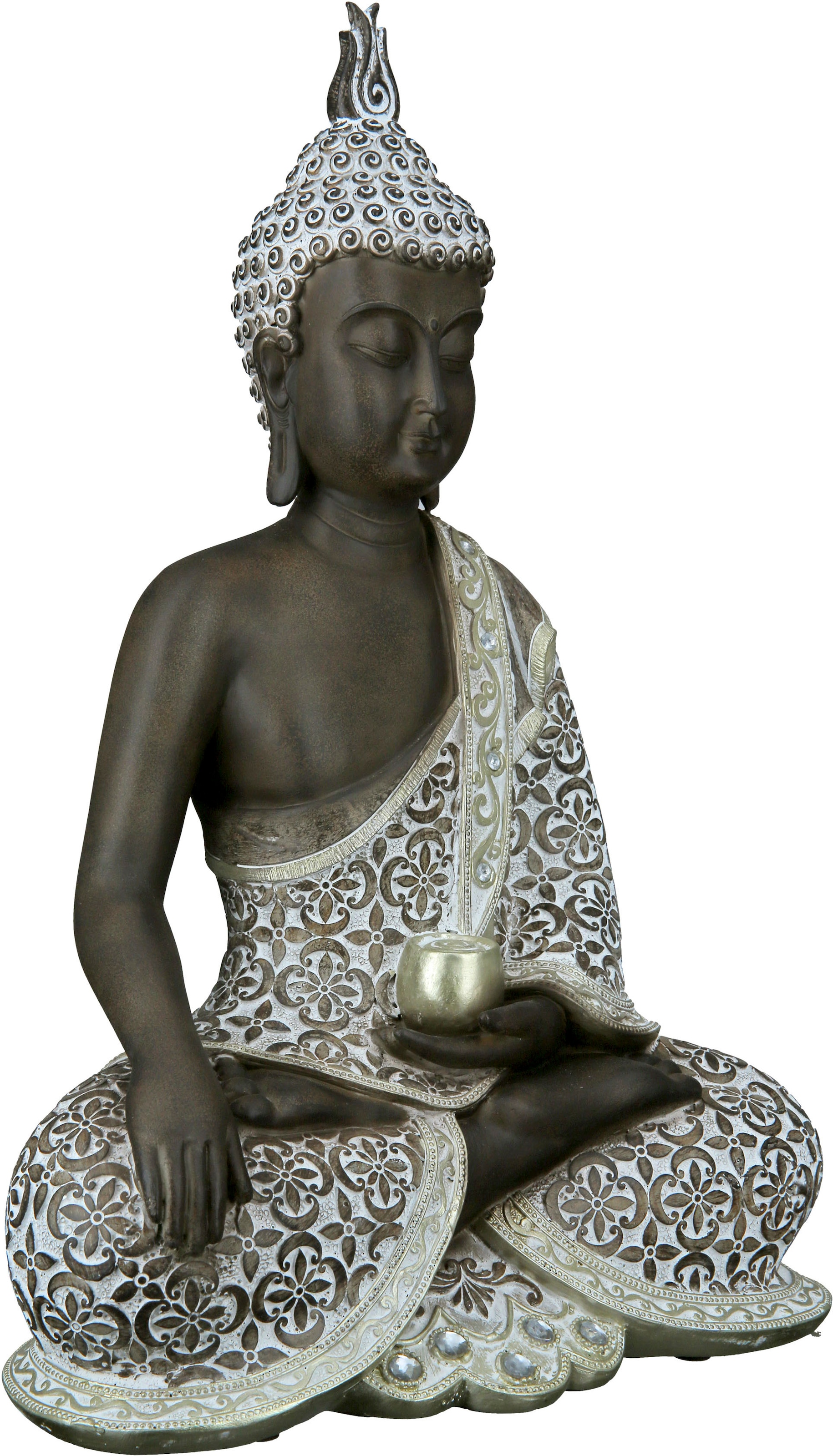GILDE Buddhafigur »Buddha Mangala braun-weiss« bestellen | online Jelmoli-Versand