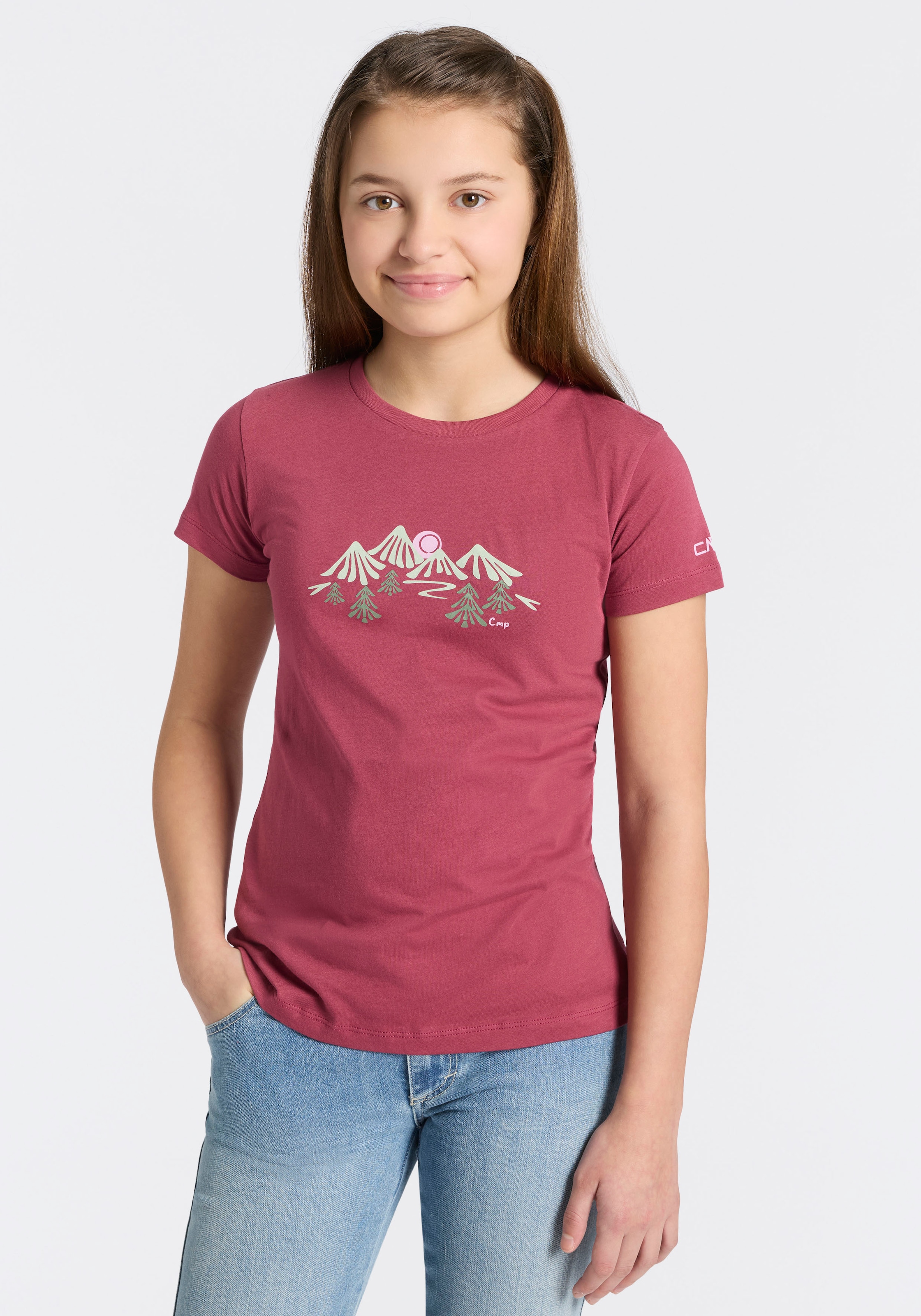 Cmp Peony T-Shirt Kurzarm-Design, Aus Baumwolle, Für Kinder