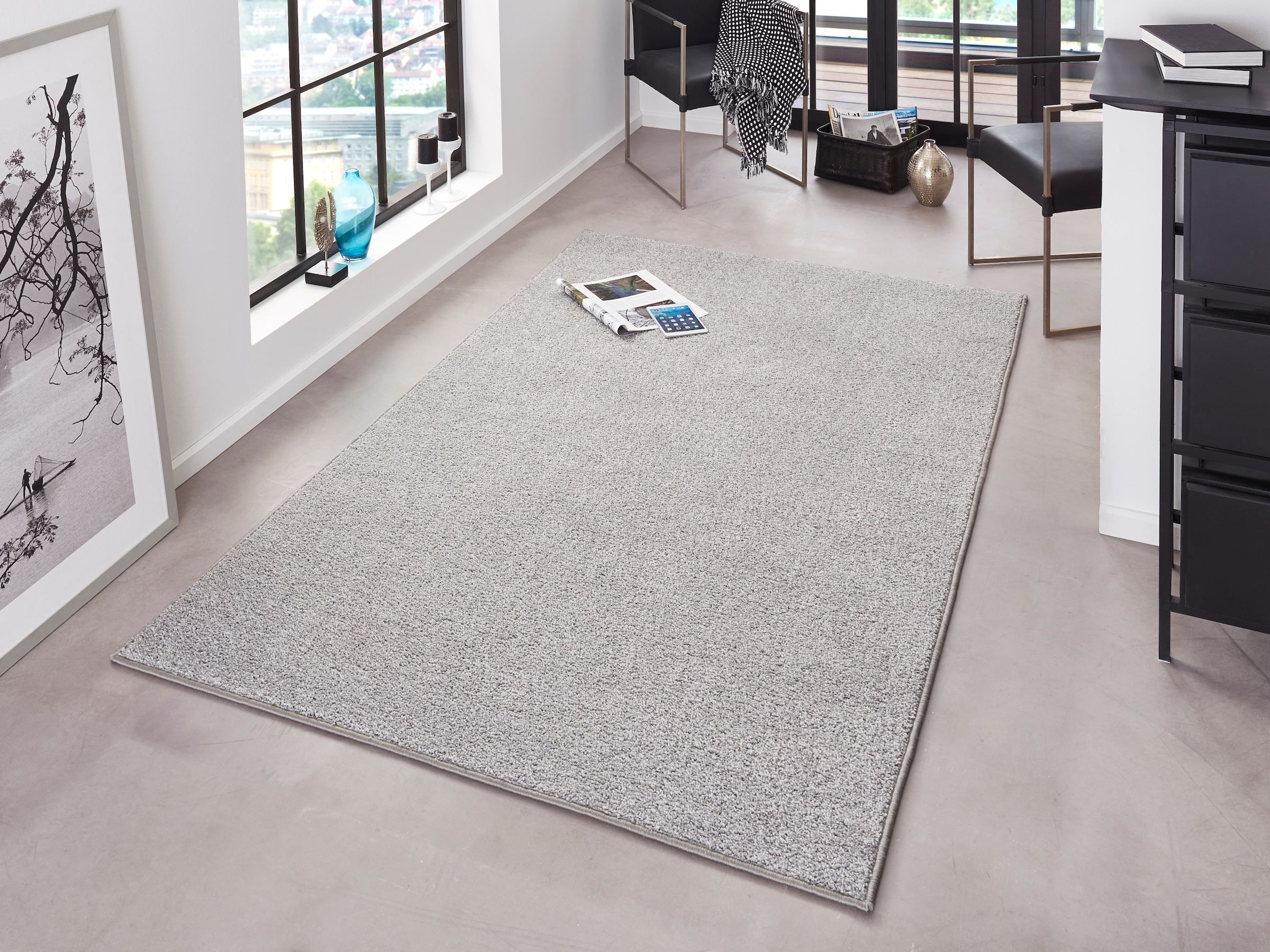 HANSE Home Teppich »Pure 100 Kurzflor«, rechteckig, 13 mm Höhe, Kurzflor, Unifarben, Läufer,...