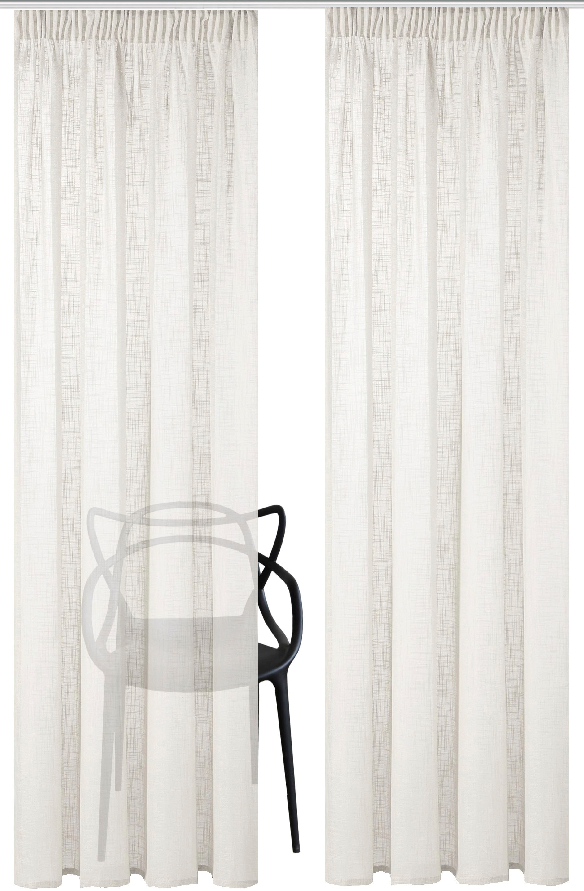 Home Basics Vorhang »SOFTY 2er Pack«, (2 St.), 2er Pack Kombibandschal SOFTY Uni