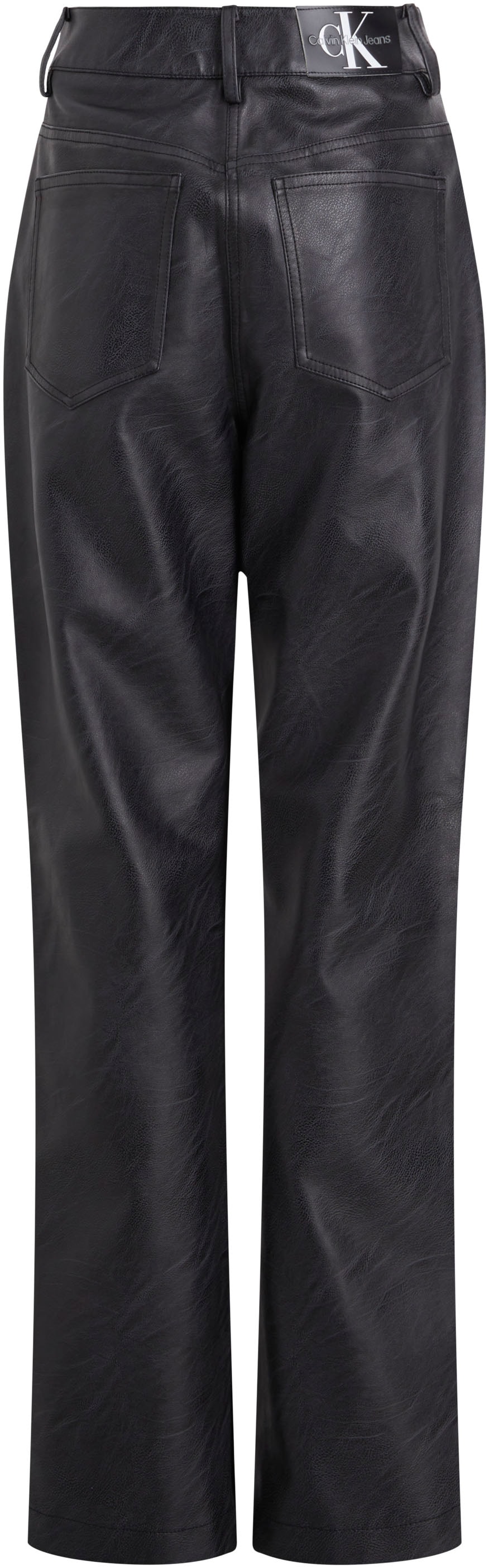 Calvin Klein Jeans Lederimitathose »FAUX LEATHER HIGH RISE STRAIGHT«