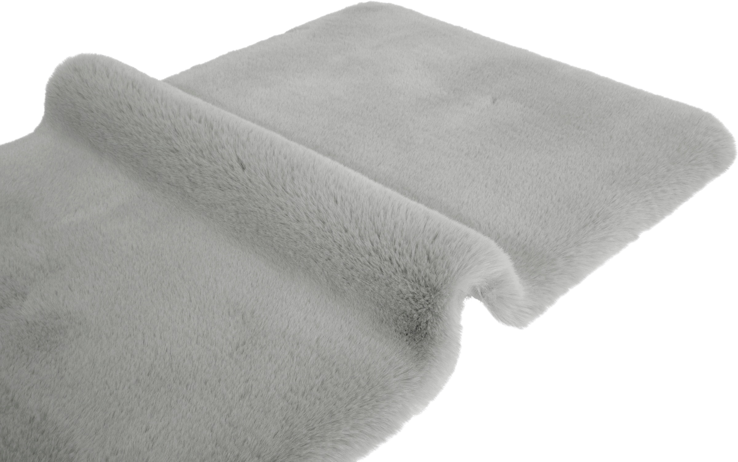 my home Badematte »Rabbit Badematten, Badvorleger, Badezimmer Teppich«, rutschhemmend beschichtet, strapazierfähig-fussbodenheizungsgeeignet-schnell trocknend, Kaninchenfell-Haptik, Badteppich, rechteckig, rund & als 3-tlg. Set