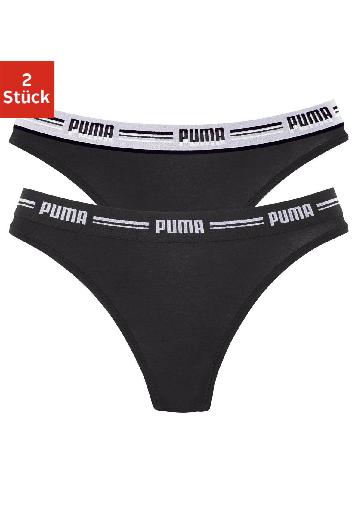 PUMA String »Iconic«, (Packung, 2 St.), mit weichem Logobündchen