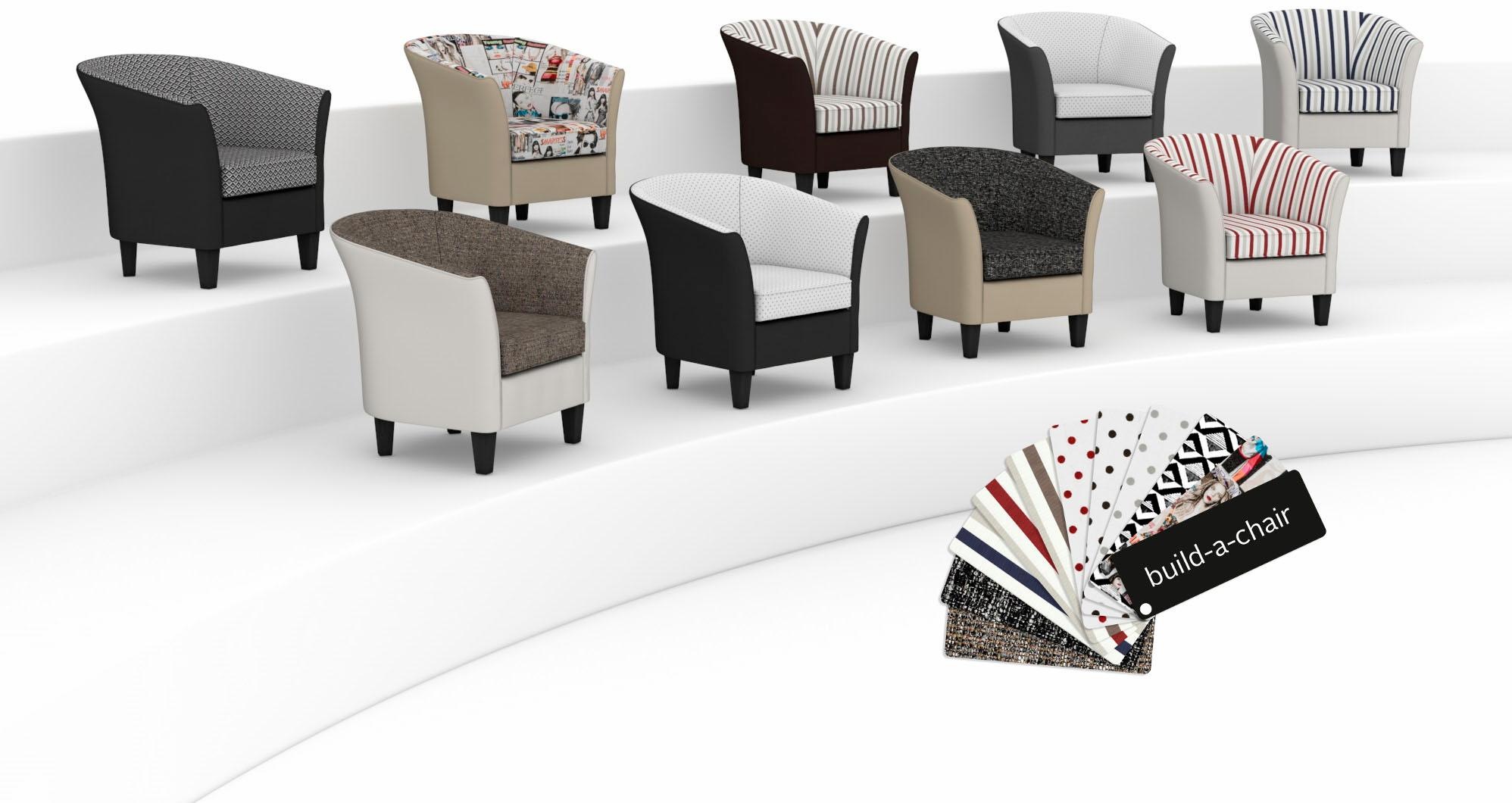 Max Winzer® Cocktailsessel »Luisa, Loungesessel«, in runder Form, zum ...