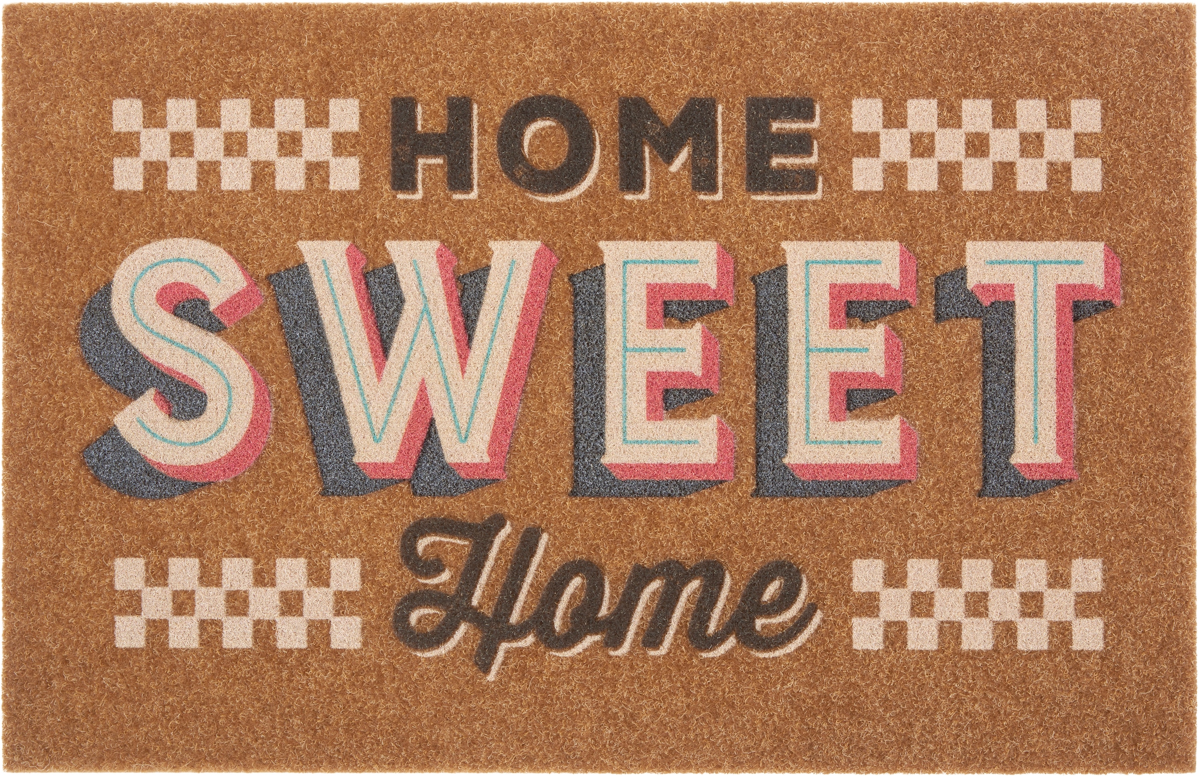 my home Fussmatte »Home Rutschfest sweet mit Robust, Spruch, | Pflegeleicht, Kokos-Look, mit online Schrift, bunt«, Home Jelmoli-Versand shoppen rechteckig