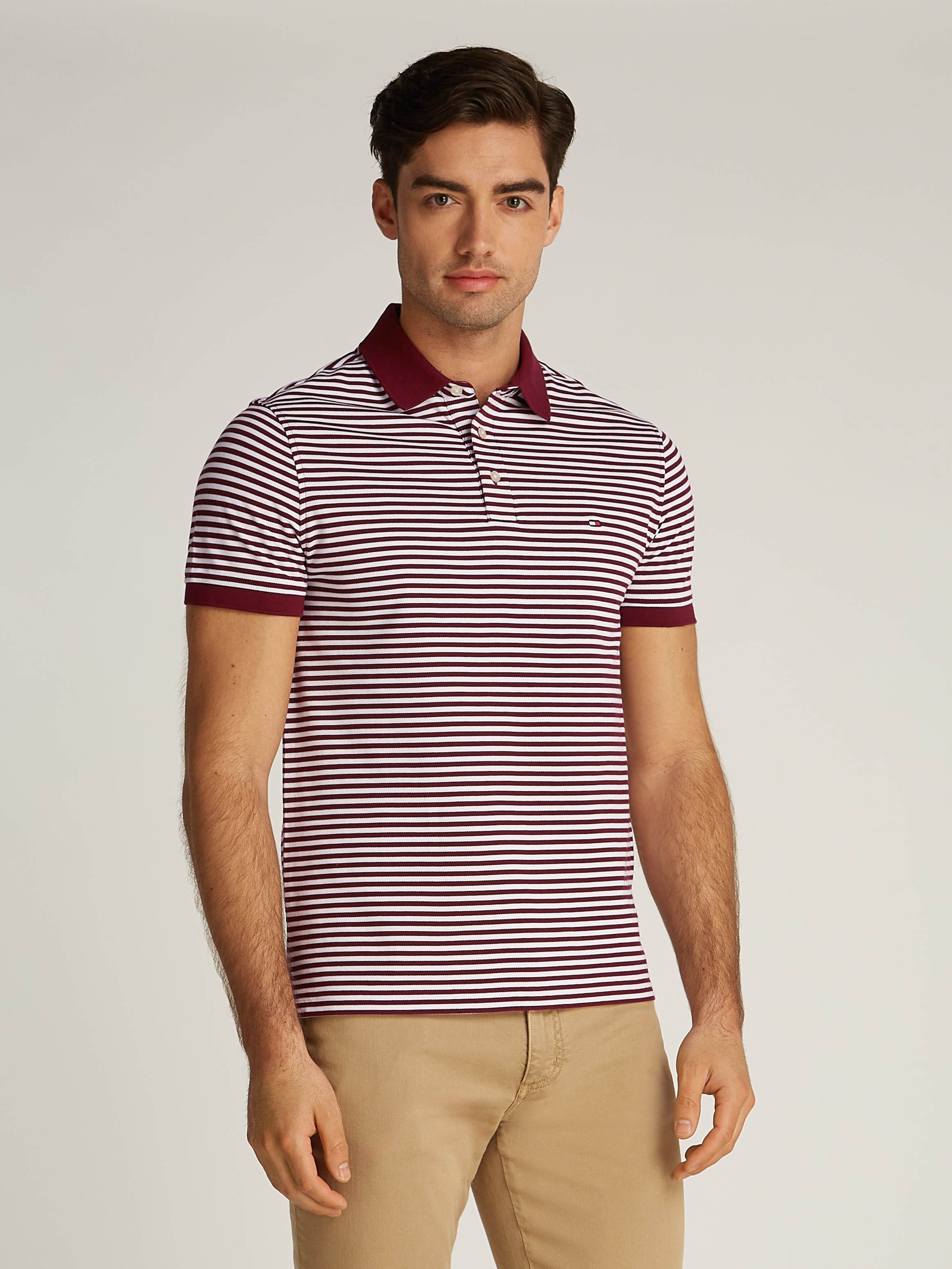 Tommy Hilfiger Poloshirt »1985 SLIM POLO«, aus leicht strukturiertem Piqué-Material