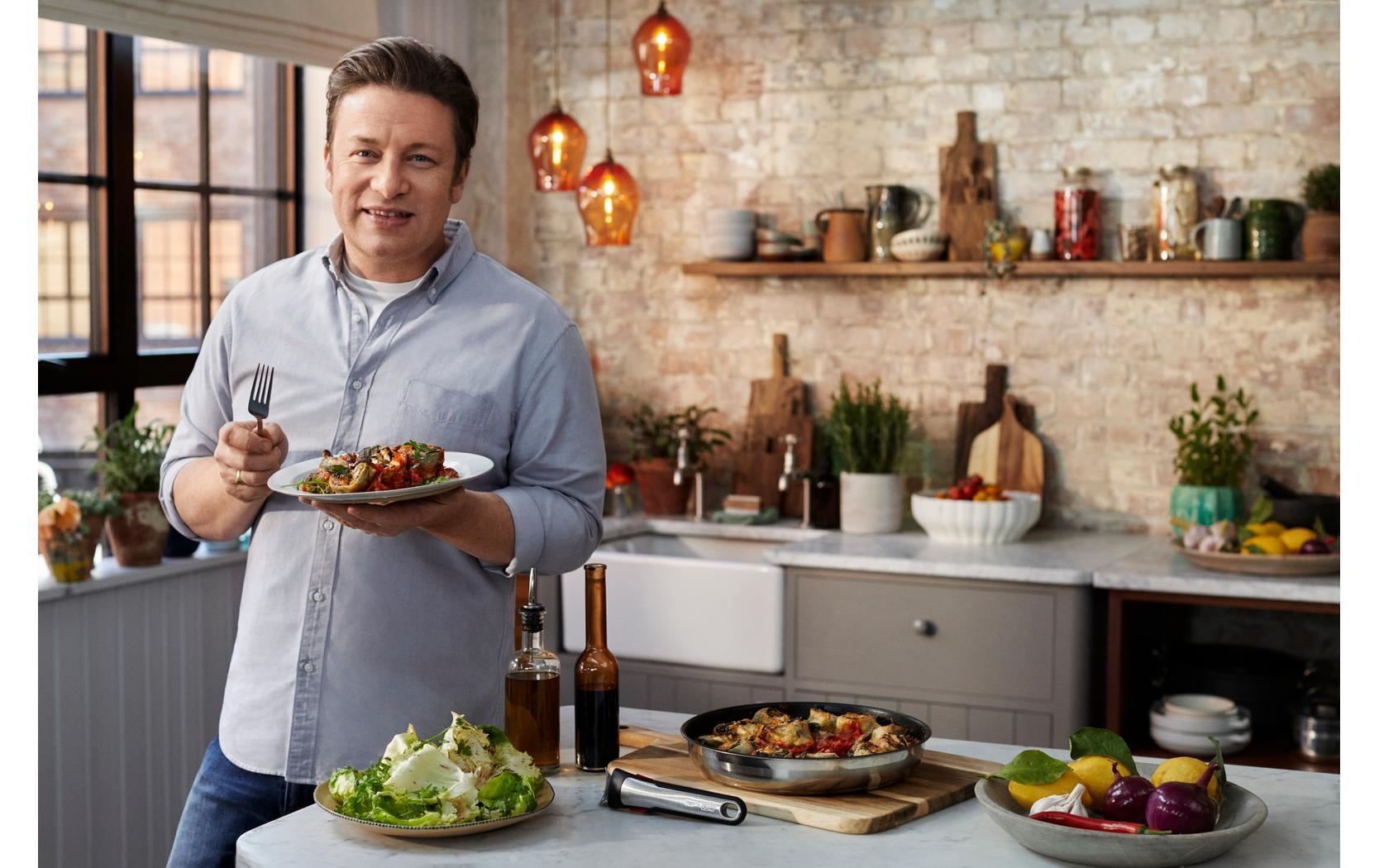 Tefal Pfannen-Set »Jamie Oliver Ingenio On 3-teilig 24 cm/28 cm«, Edelstahl