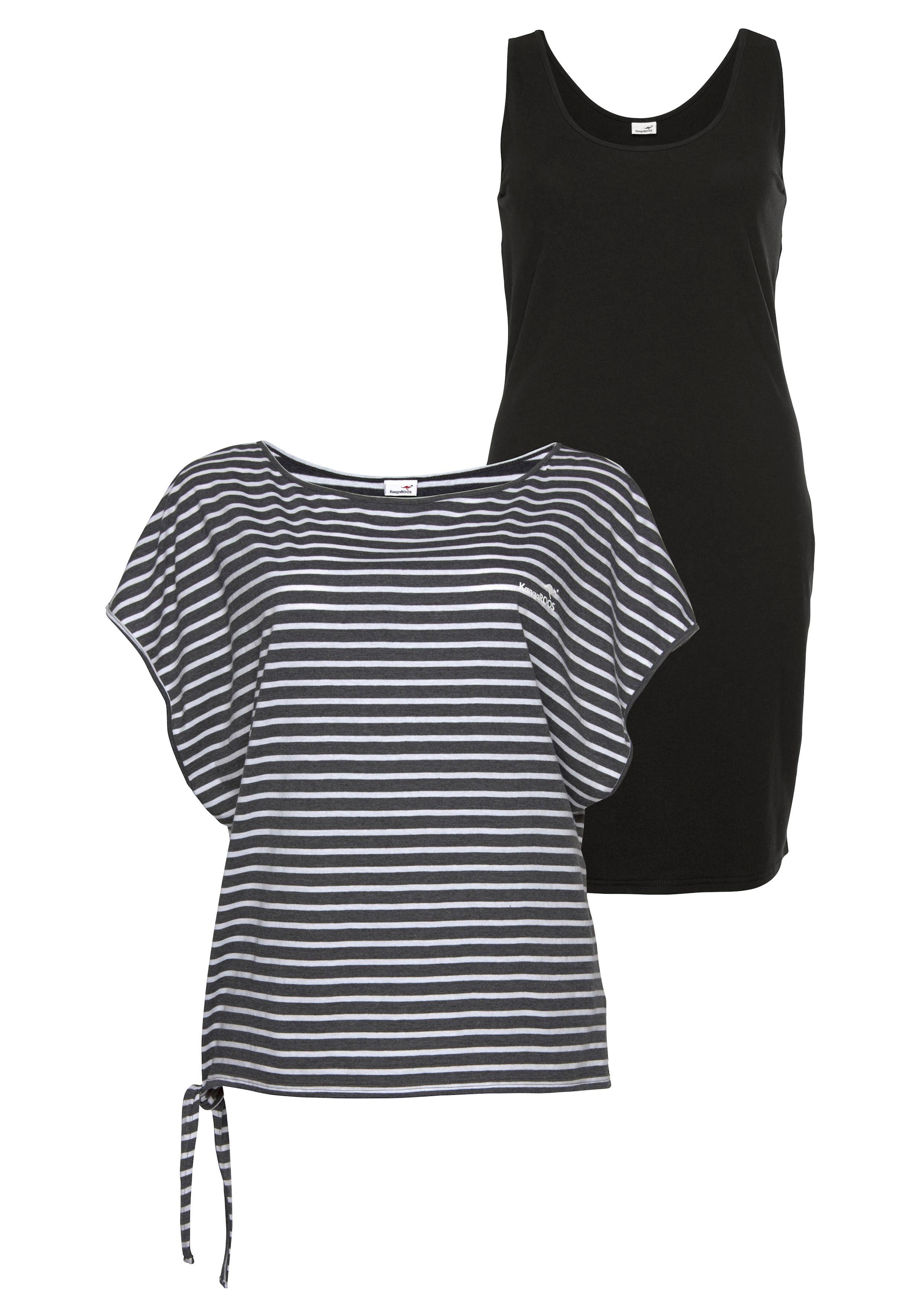 shoppen Jerseykleid, einen KangaROOS Kombi-Look Schweiz bei (Set, sommerlichen 2 T-Shirt), Jelmoli-Versand tlg., mit online für