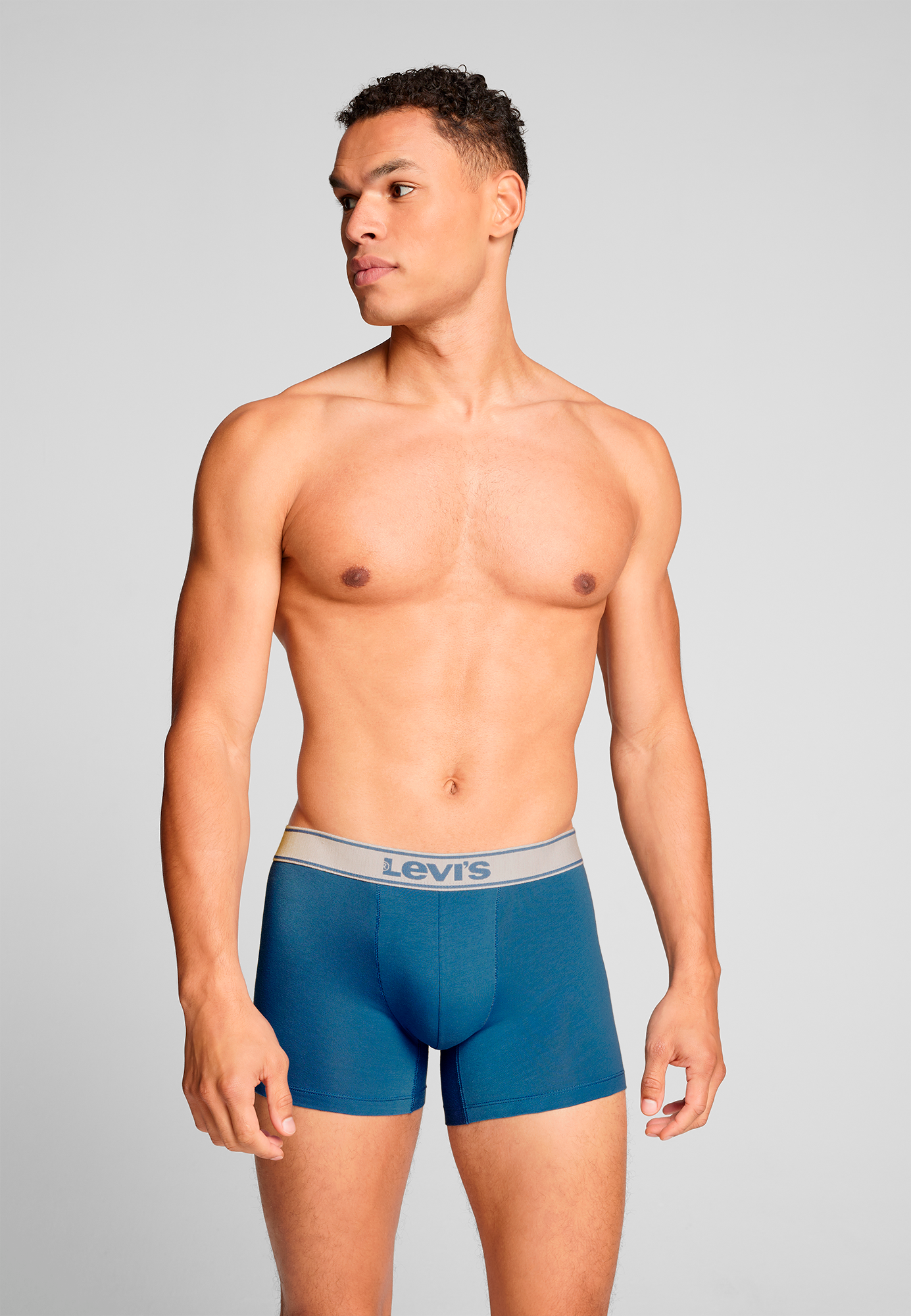 Levi's® Boxershorts »LEVIS MEN VNTG HTR BOXER BRIEF ORG CO 2P«, (2er Pack), mit breitem Logobund