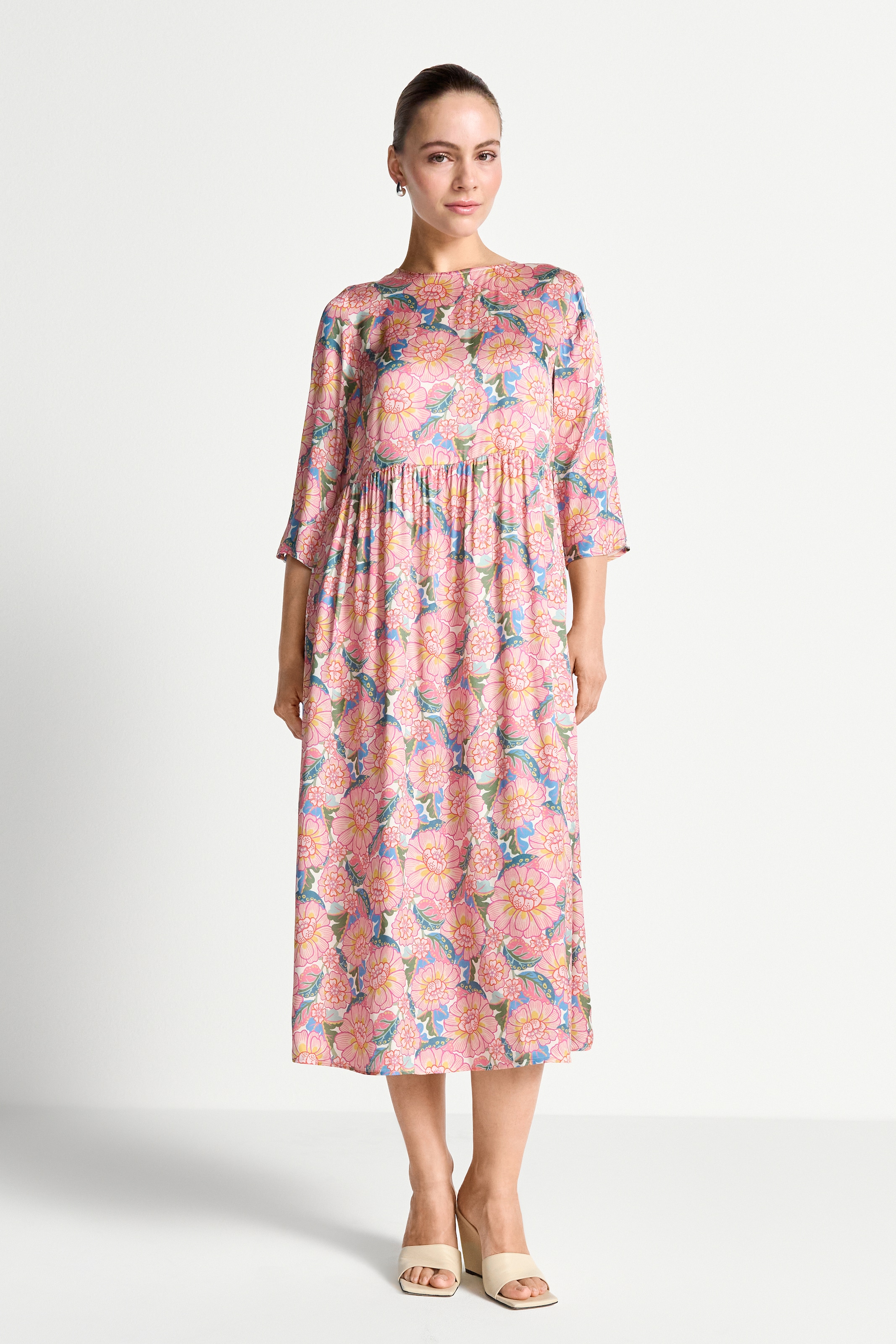 RICHROYAL Midikleid Ohne Tasche im Liberty-Blumenmuster