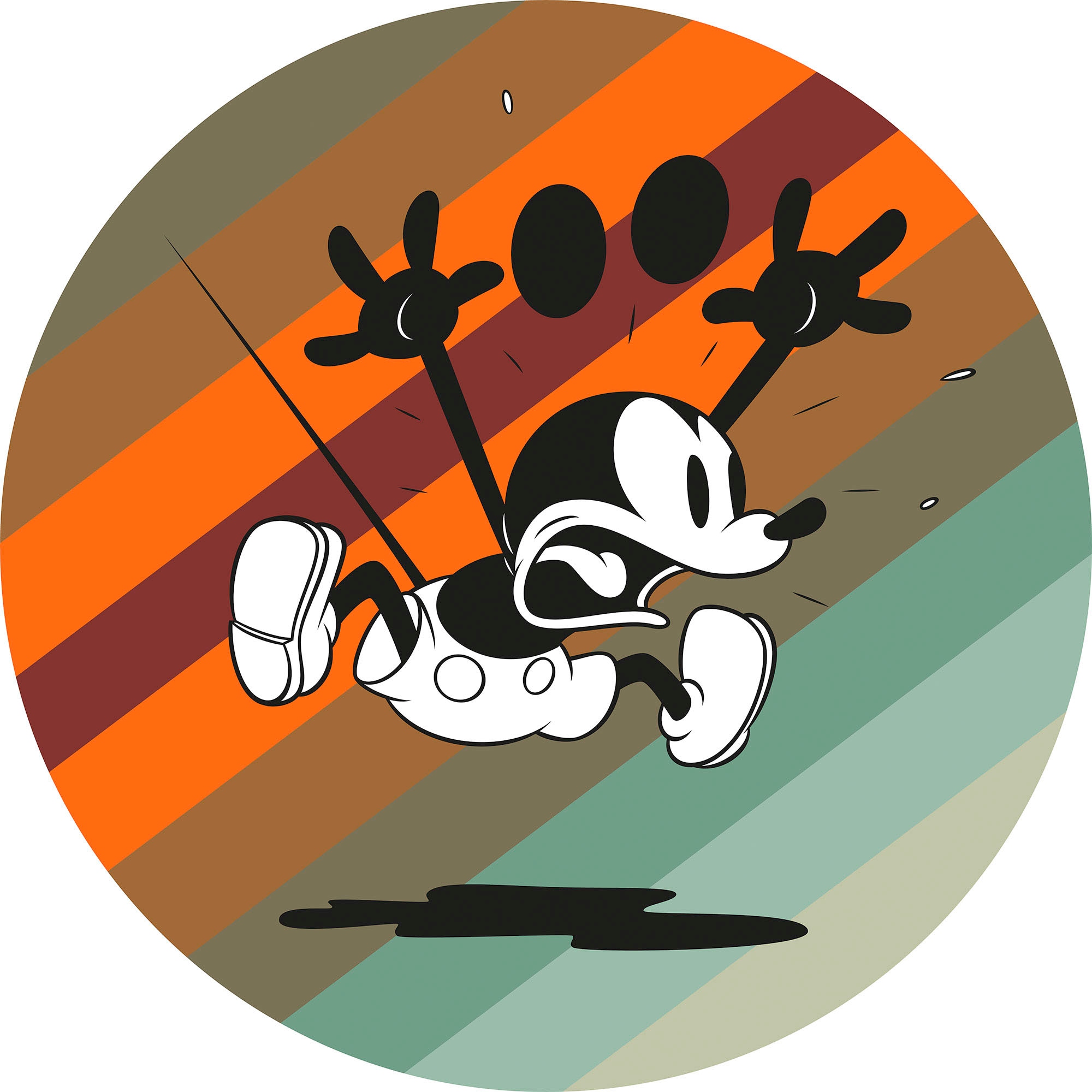 ✵ Komar Wandtattoo »Mickey Mouse (Breite (1 cm Höhe), x up rund 125x125 selbstklebend St.), away«, günstig | and bestellen und Jelmoli-Versand