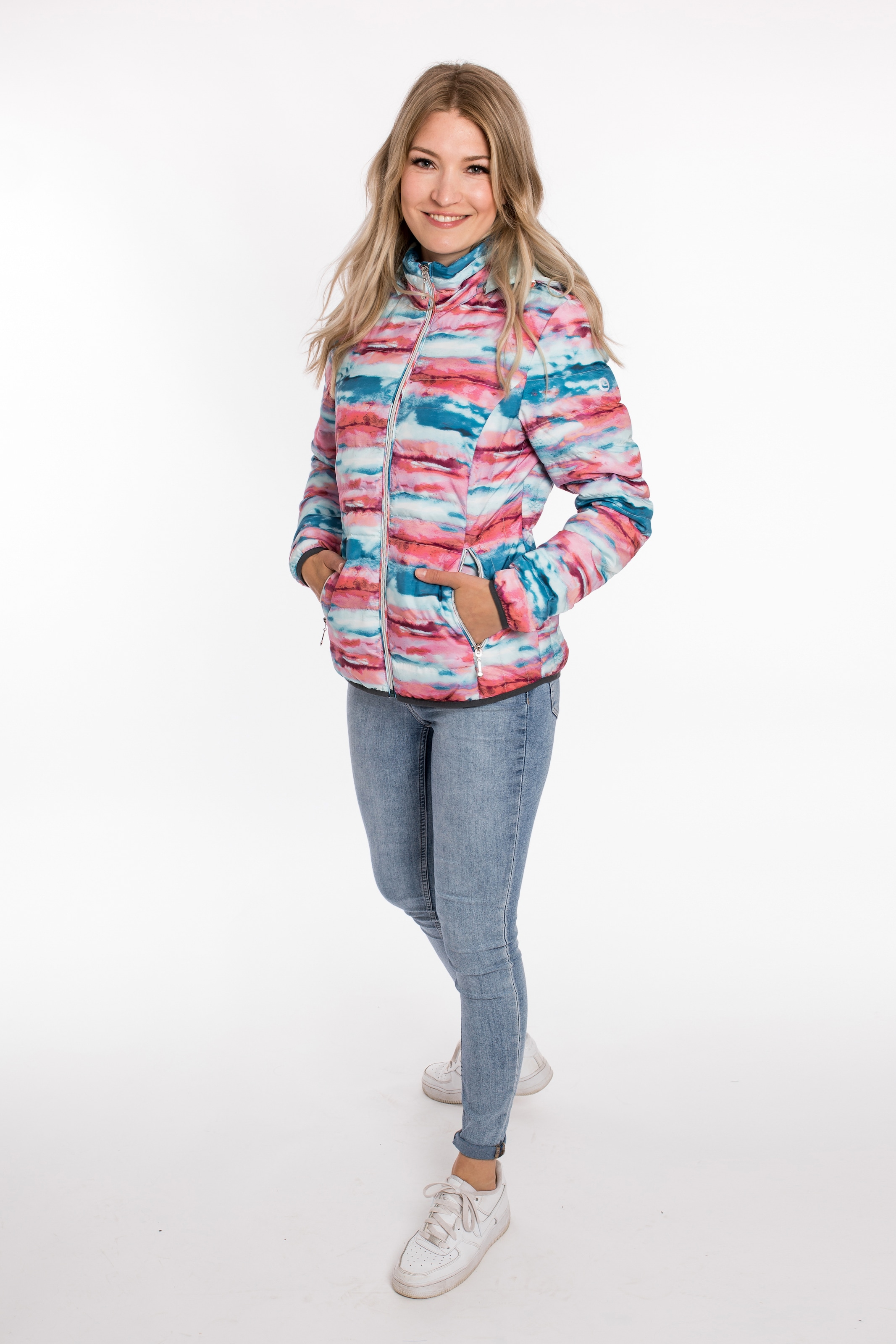 DEPROC Active Winterjacke »WILDCAT HILL Women«, Steppjacke mit aussergewöhnlichem Design