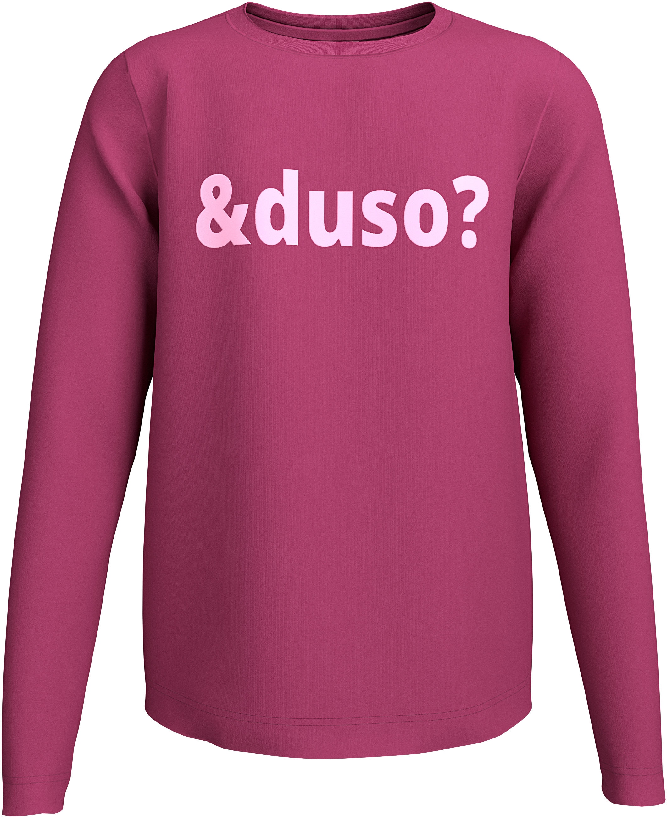KIDSWORLD Langarmshirt »Spruch: &duso?«, Lässiger Sprüche-Print