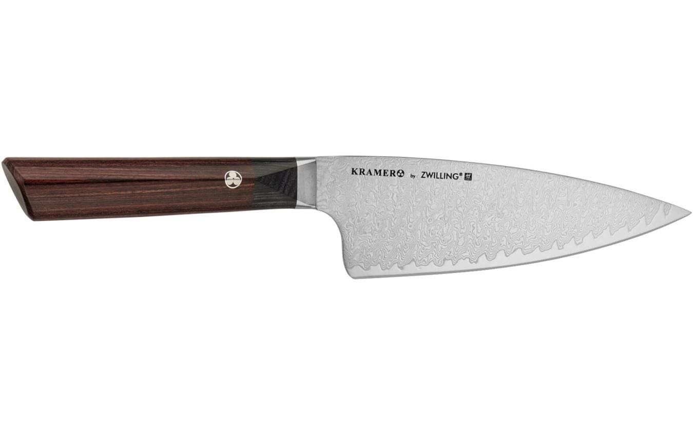 Zwilling Kochmesser "Kramer Meiji 16 cm" Langlebiges Damast-Kochmesser mit Pakkaholz-Griff