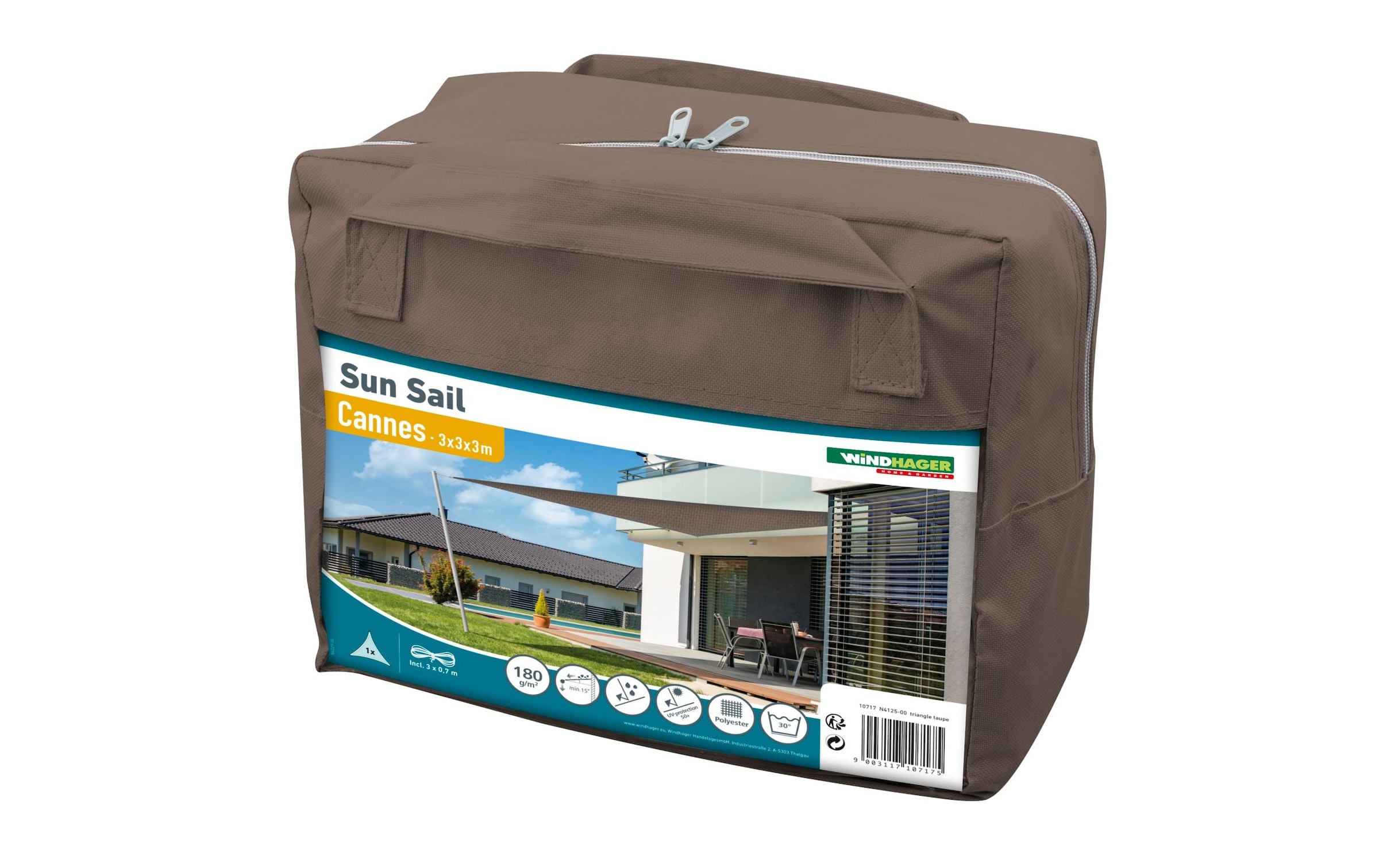 Windhager Sonnensegel »Dreieck 3m, Taupe«