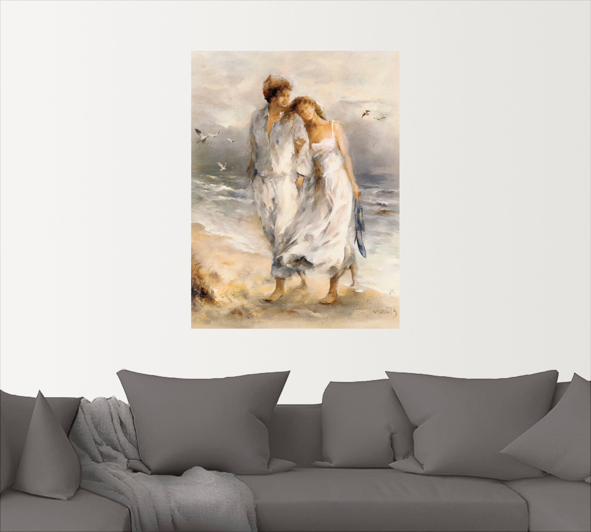 Artland Wandbild »Verliebt«, Paar, (1 St.), als Leinwandbild, Poster, Wandaufkleber in verschied. Grössen