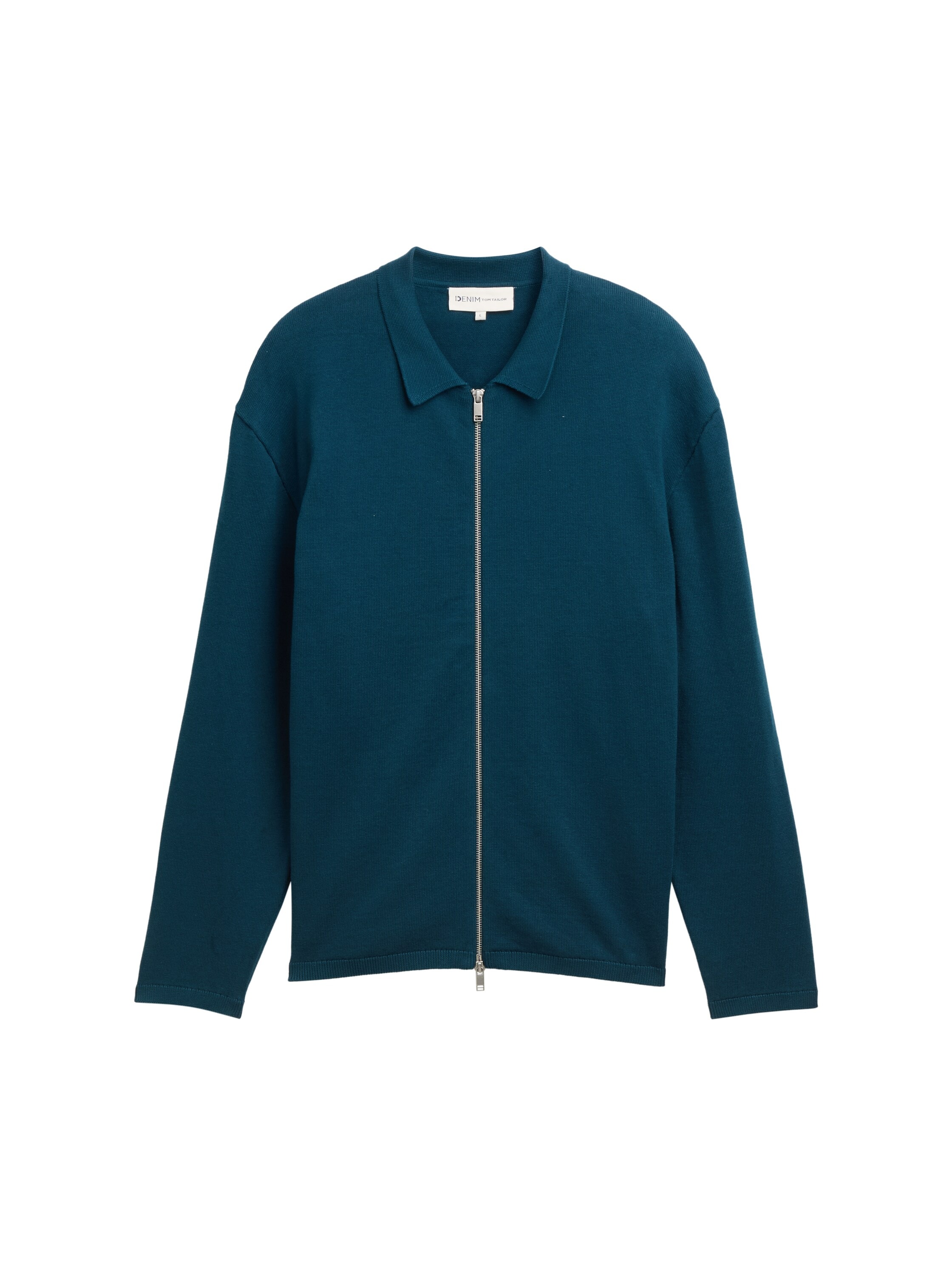 TOM TAILOR Denim Strickpullover, mit Reissverschluss