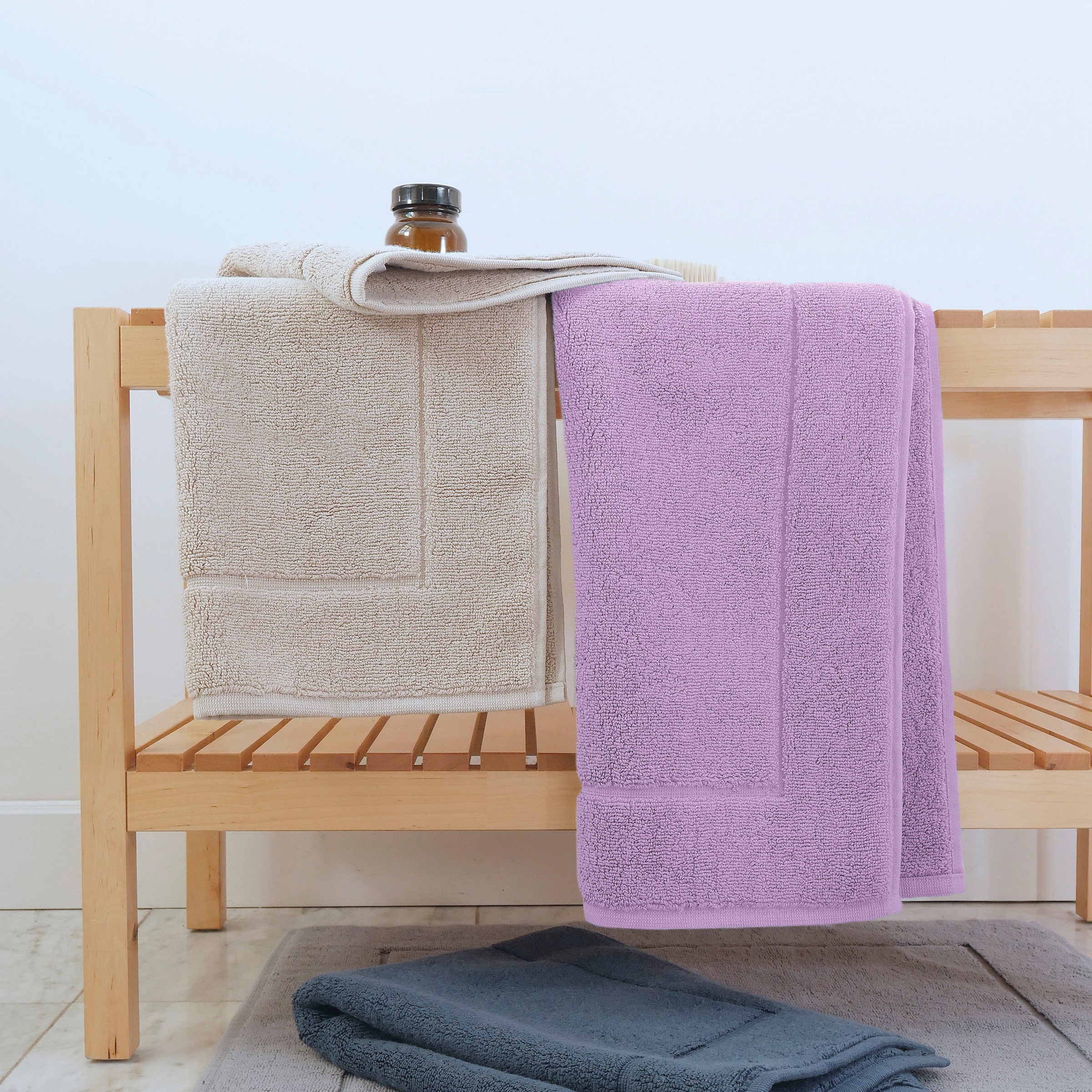 framsohn frottier Badematte »Uni Basic Hotelmatte«, beidseitig nutzbar-schnell trocknend-fussbodenheizungsgeeignet, grosse Farbpalette, Hergestellt in Österreich, Badezimmerteppich