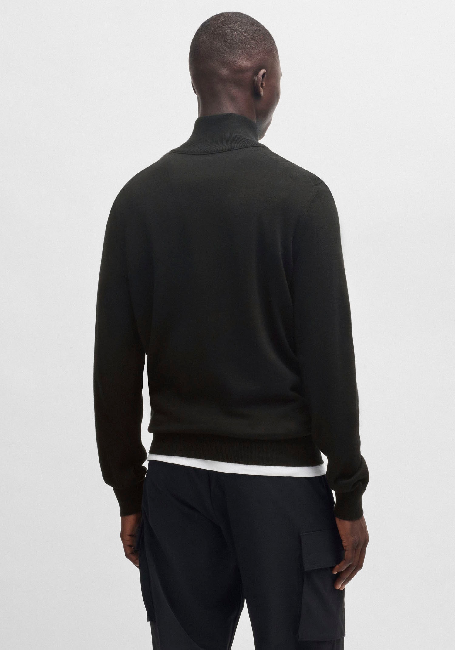 BOSS ORANGE Rollkragenpullover »Kanobix«, mit Ton-in-Ton Logo