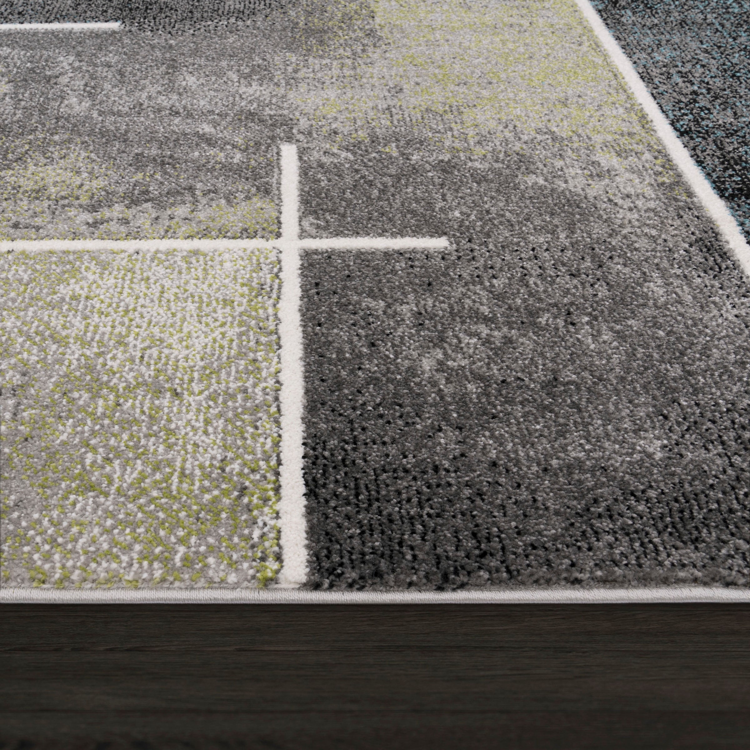 Paco Home Teppich »ECE 936«, rechteckig, 14 mm Höhe, Kurzflor, modernes Design, geometrisches Muster