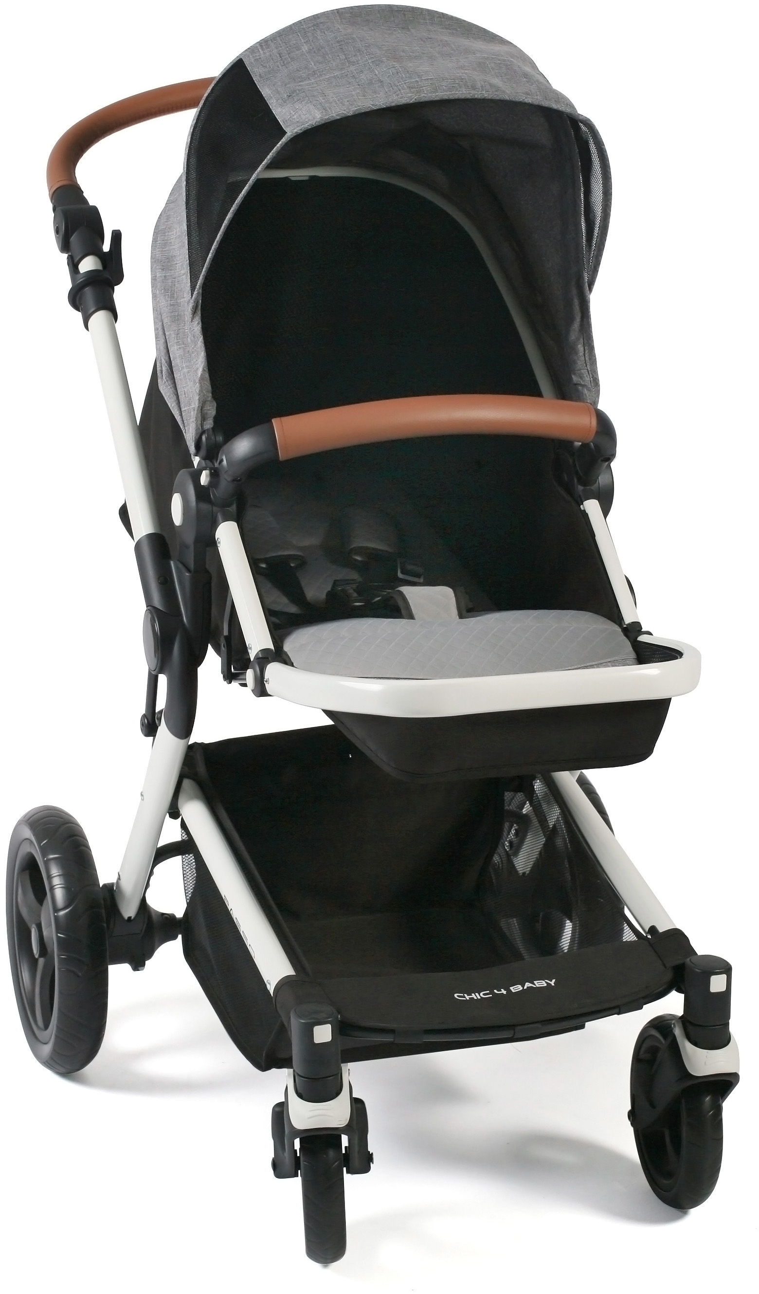 CHIC4BABY Kombi-Kinderwagen »Passo, Melange Grau«, 15 kg, ; Kinderwagen