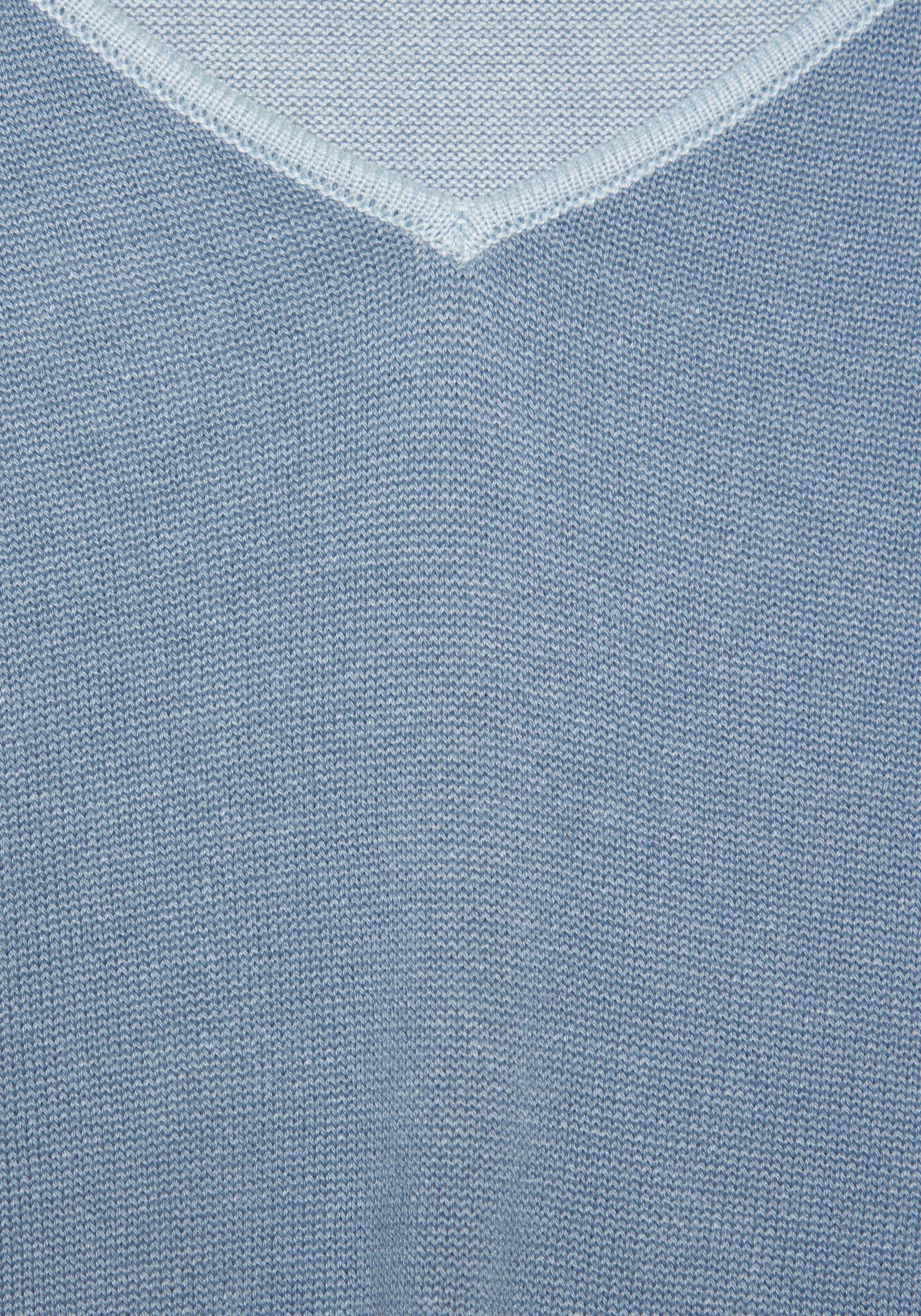 Vivance V-Ausschnitt-Pullover, mit Kontrastkanten, casual