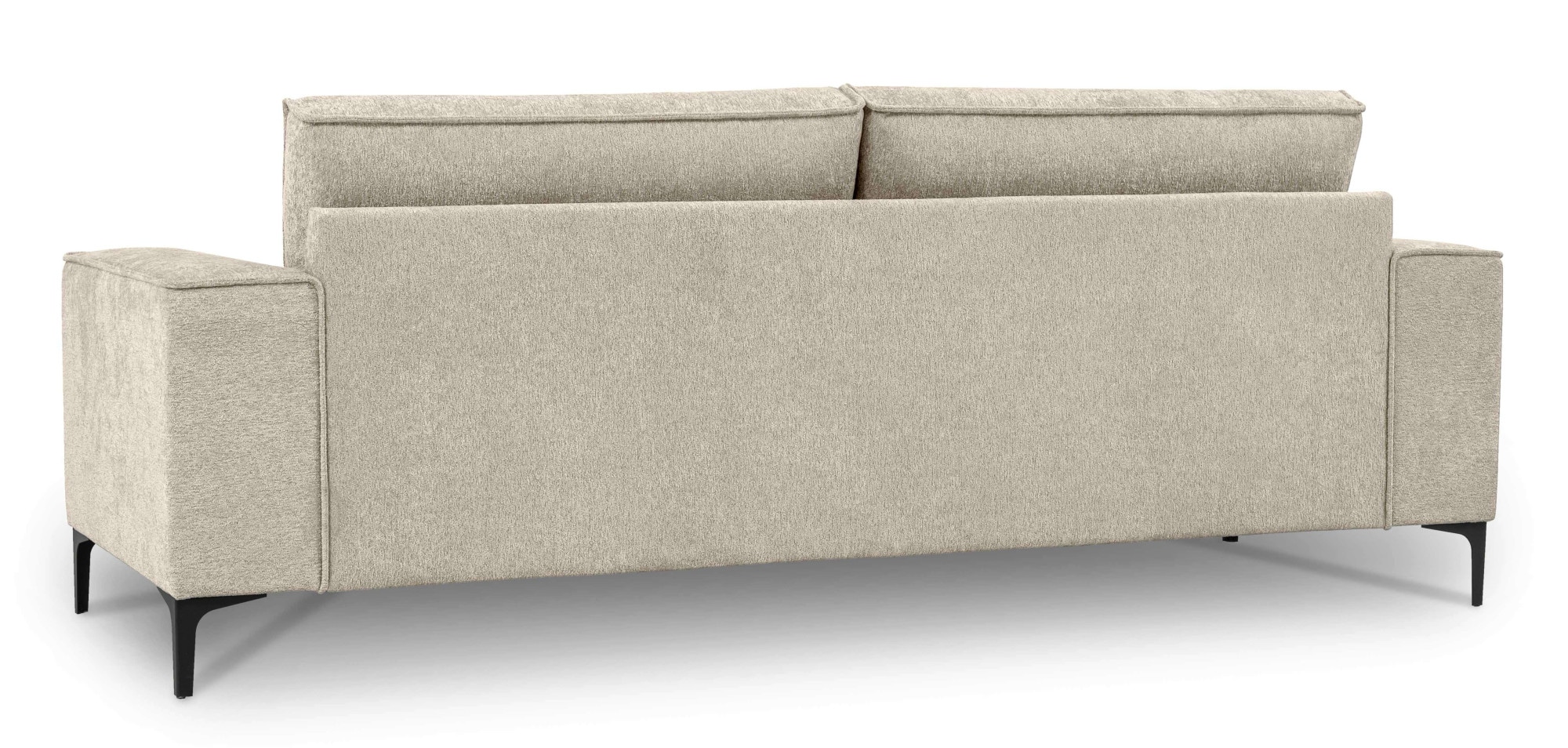 Places of Style 3-Sitzer »3er Sofa Oland, Struktur, Flachgewebe, Luxus-Microfaser, Boucle«, 224 cm, Wellenunterfederung, Skandi-Design, Metallfüsse