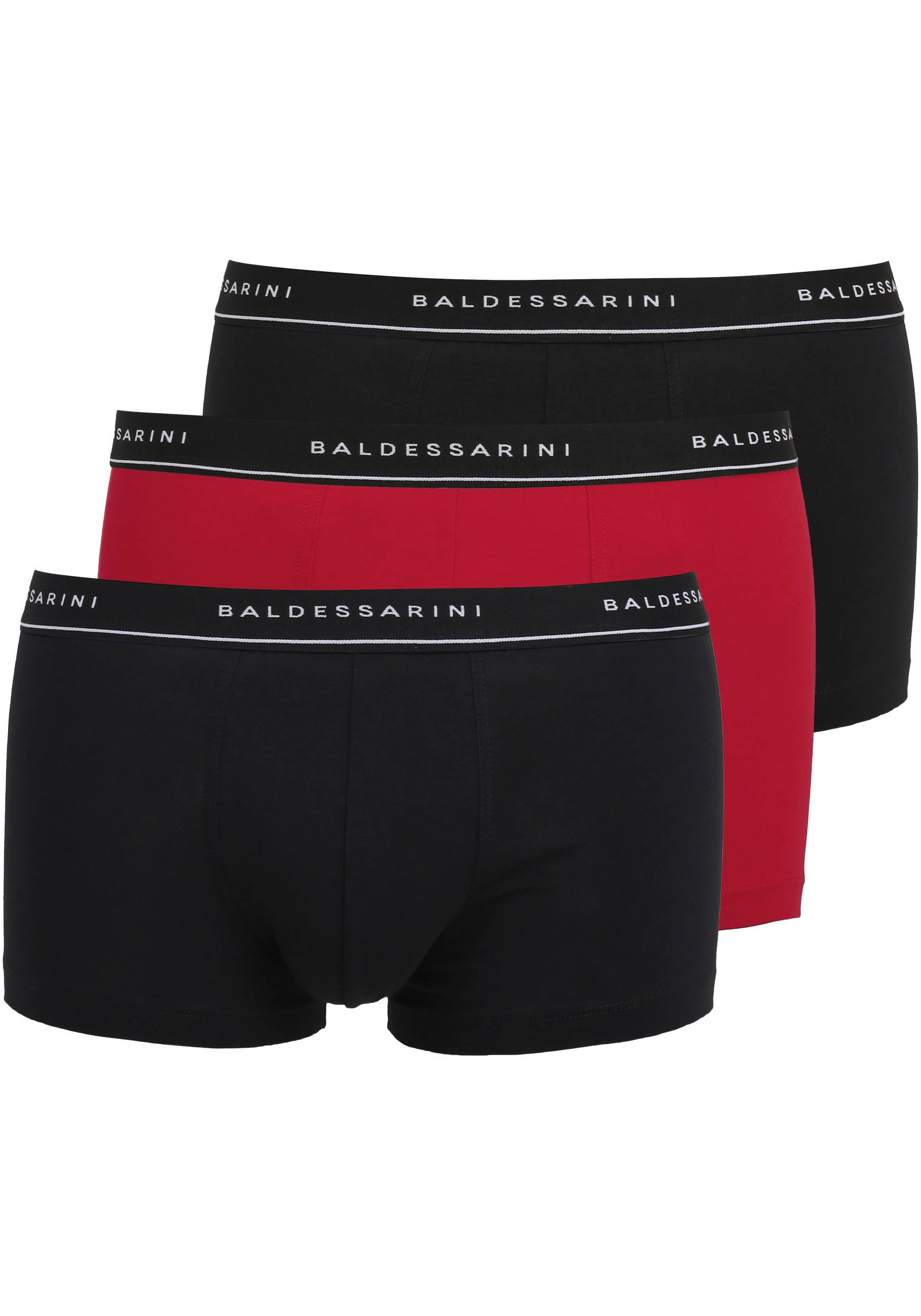 BALDESSARINI Boxer »Monaco« 3er-Pack, Breiter Bund, eng, elastisch, basic, atmungsaktiv, Baumwollmix