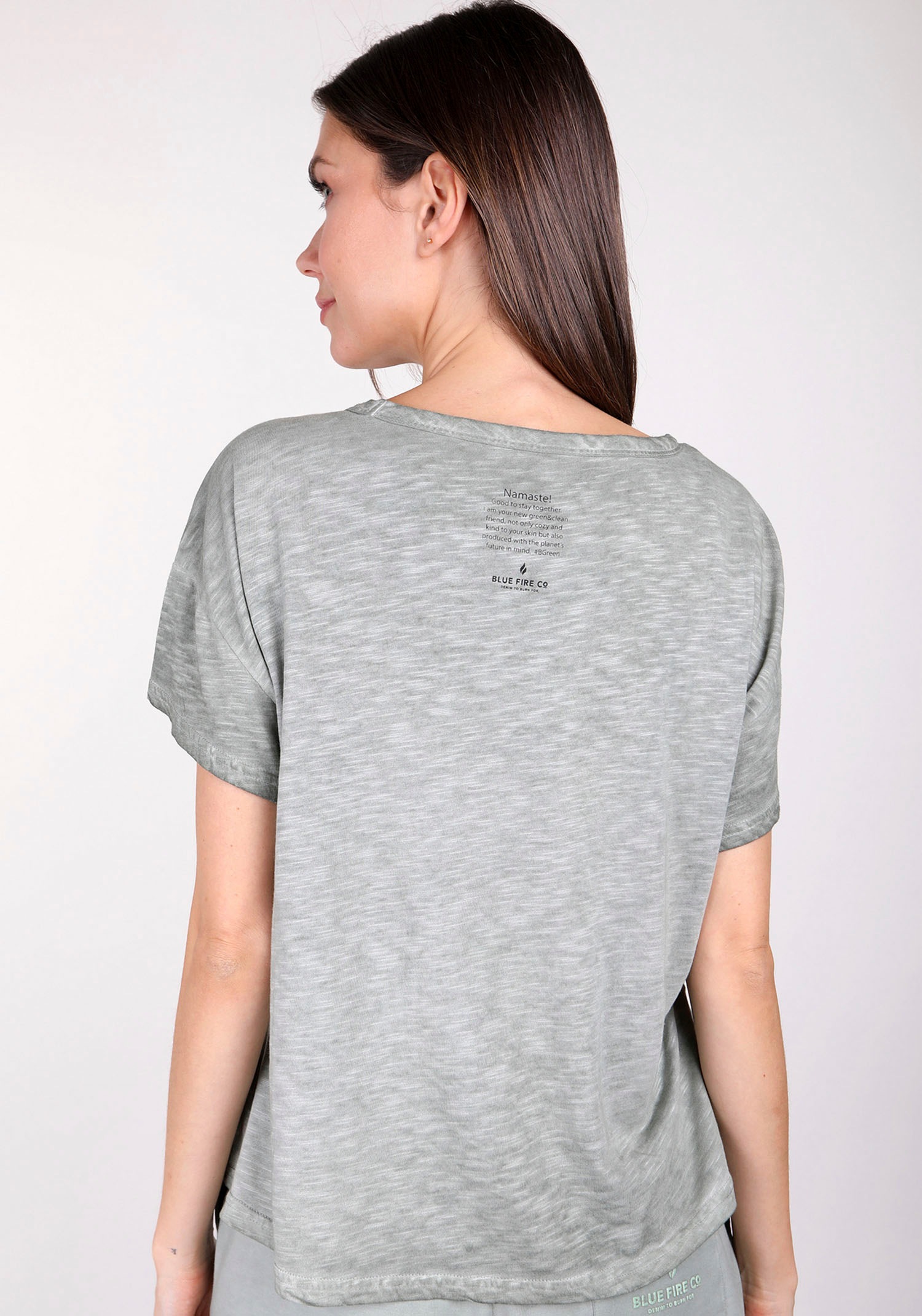 mit »TEENA«, T-Shirt vorne | kleinem FIRE Frontdruck bestellen BLUE online Jelmoli-Versand