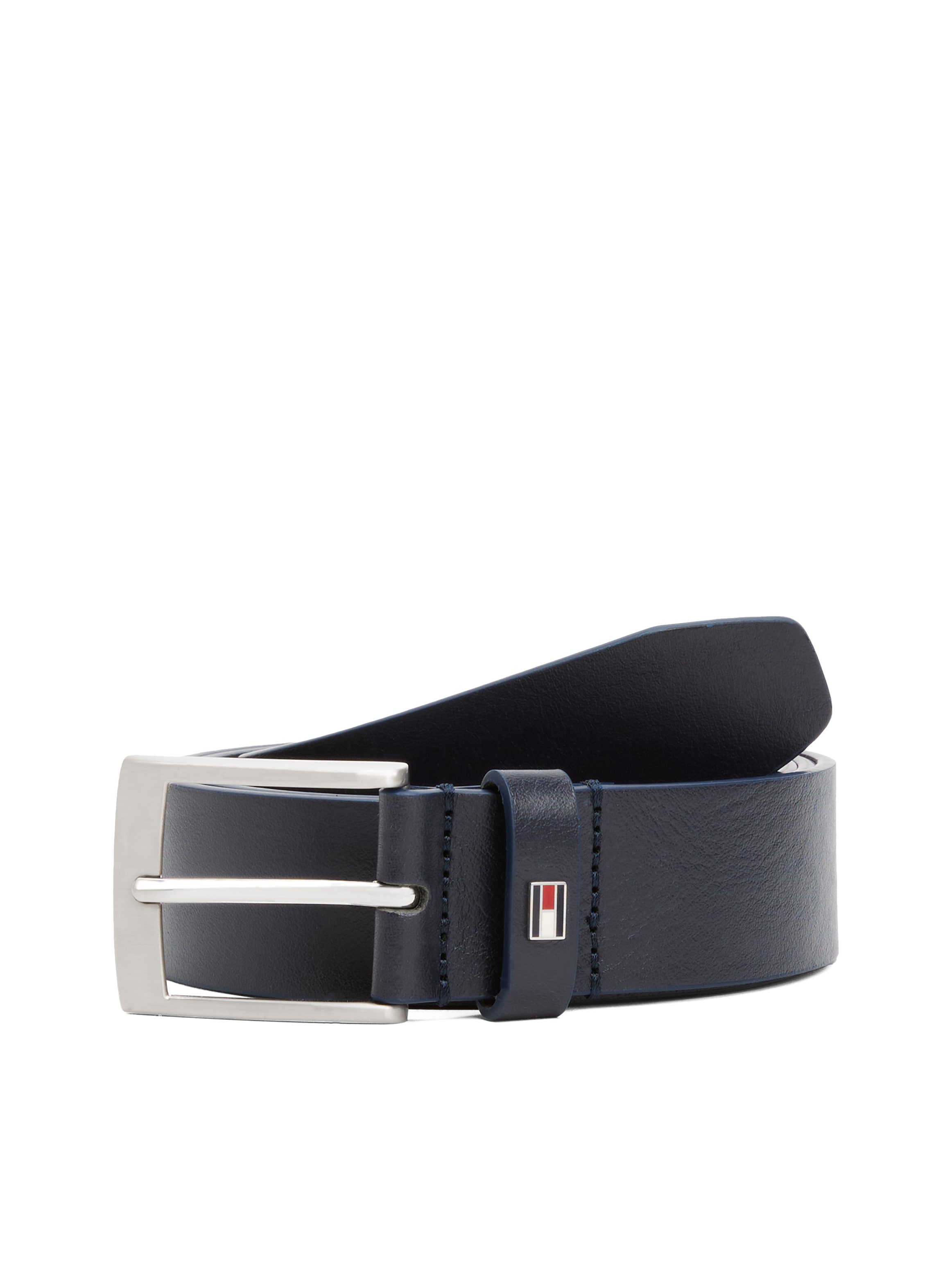 Tommy Hilfiger Ledergürtel »ADAN 3.5 EXT«, Metalllogopatch, Einfachdornschnalle