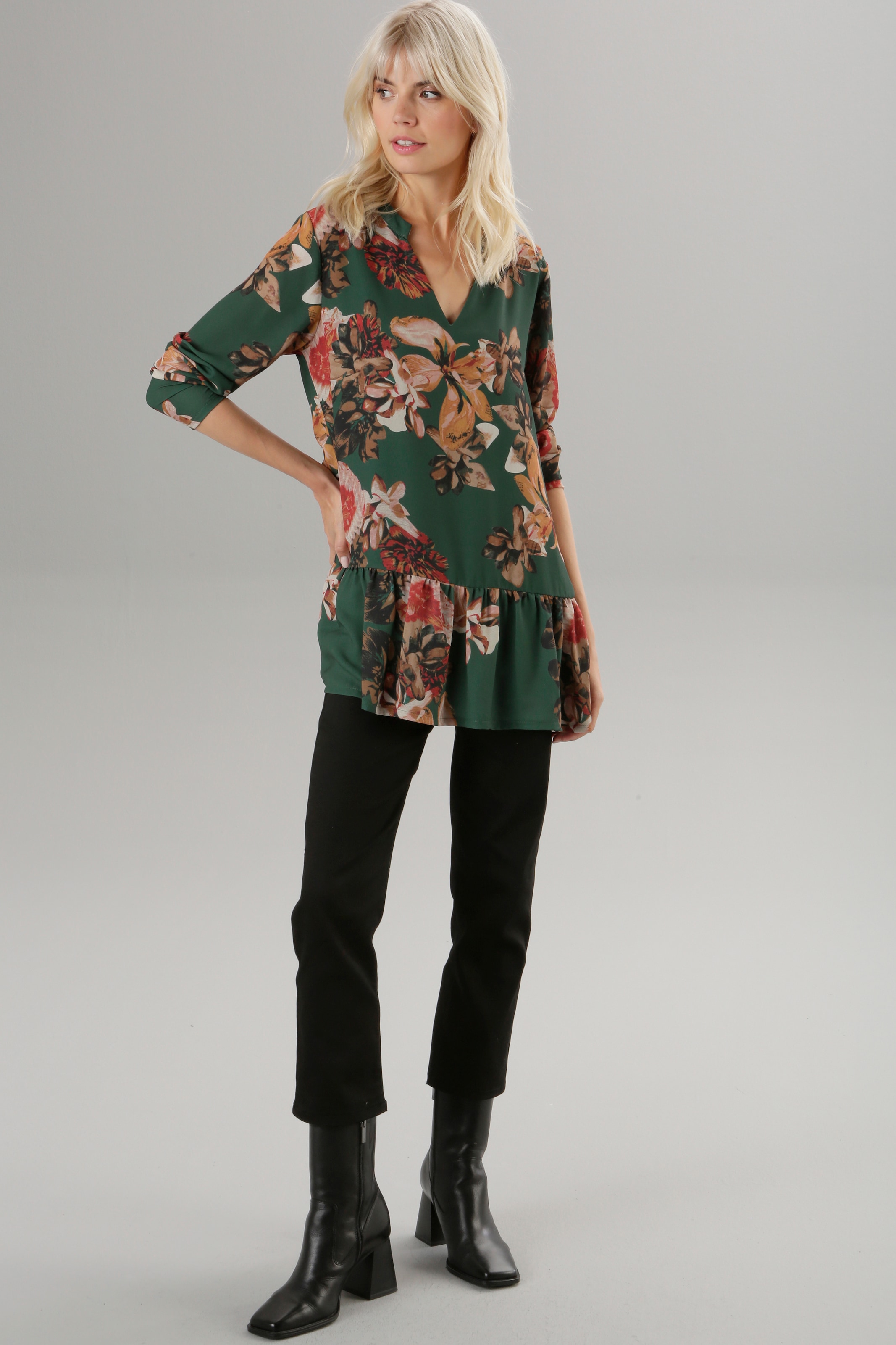 Aniston SELECTED Tunika, mit Volant und Blumendruck online bestellen bei  Jelmoli-Versand Schweiz