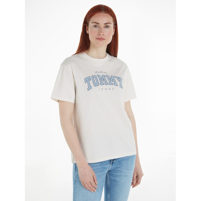T-Shirt online Frontprint mit TEE«, Jeans Tommy VARSITY »TJW RLX LUX bestellen