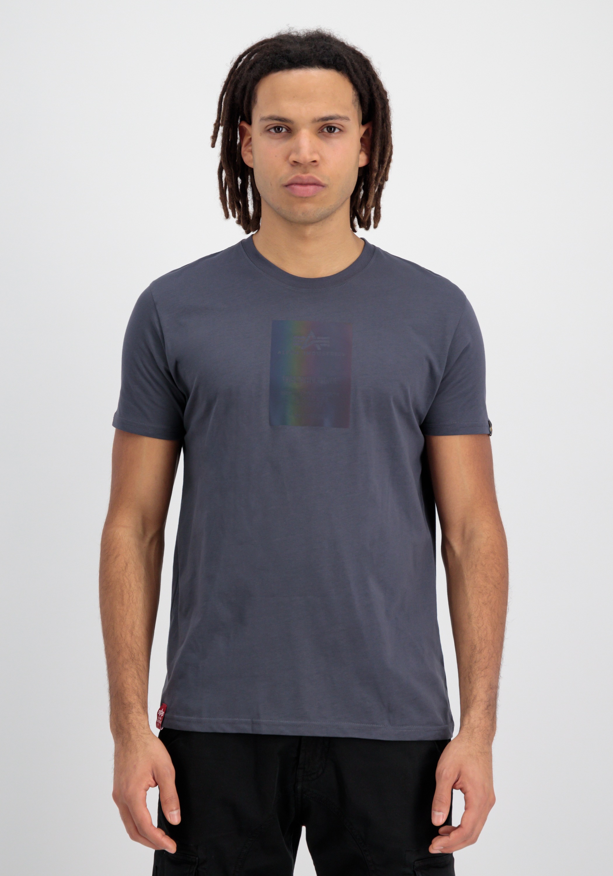Alpha Industries T-Shirt »Alpha Industries Men - T-Shirts Rainbow Reflective Label T-Shirt«