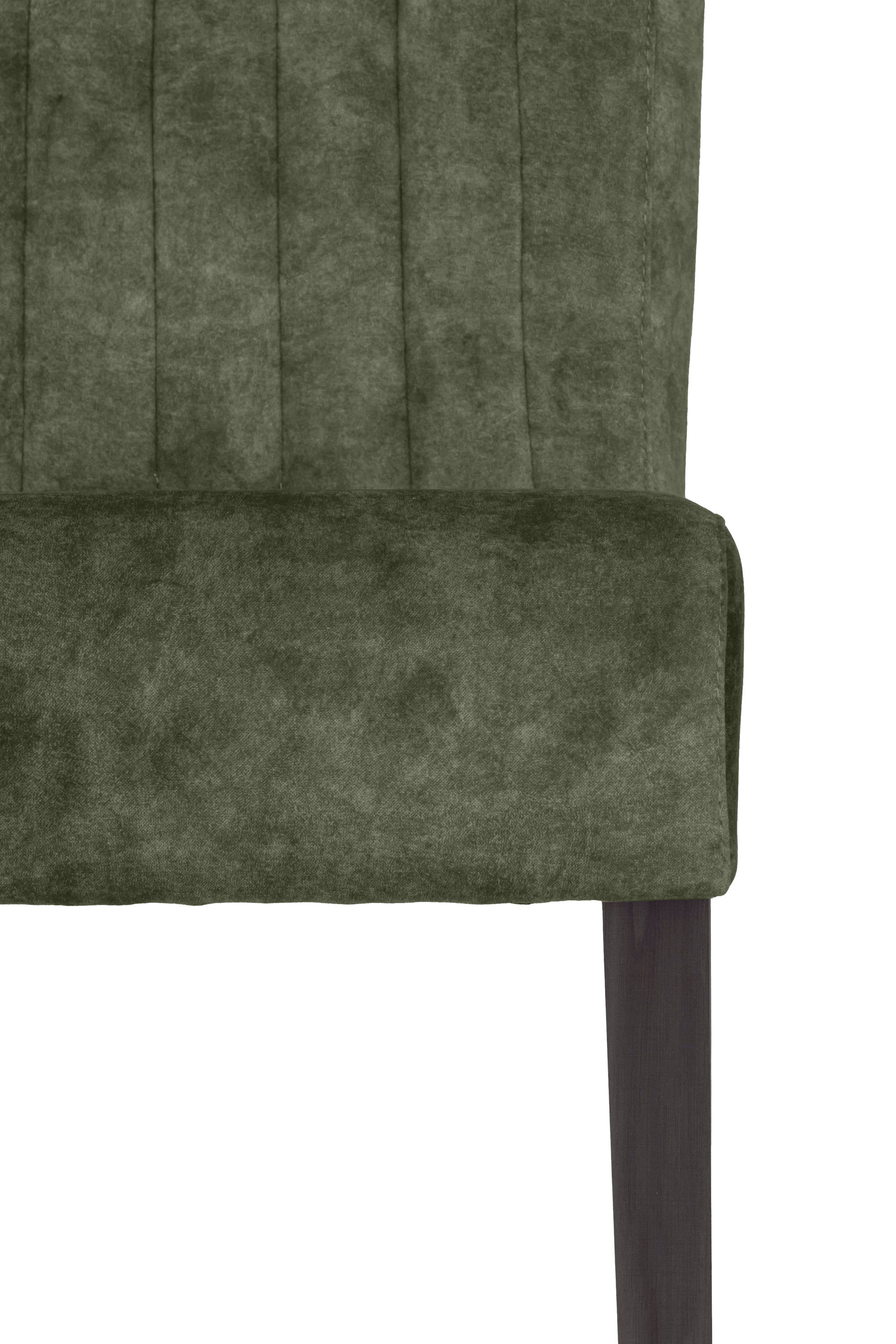 Home affaire 4-Fussstuhl, (Set), 2 St., Samtvelours, vertikale Nähte in der Rückenlehne