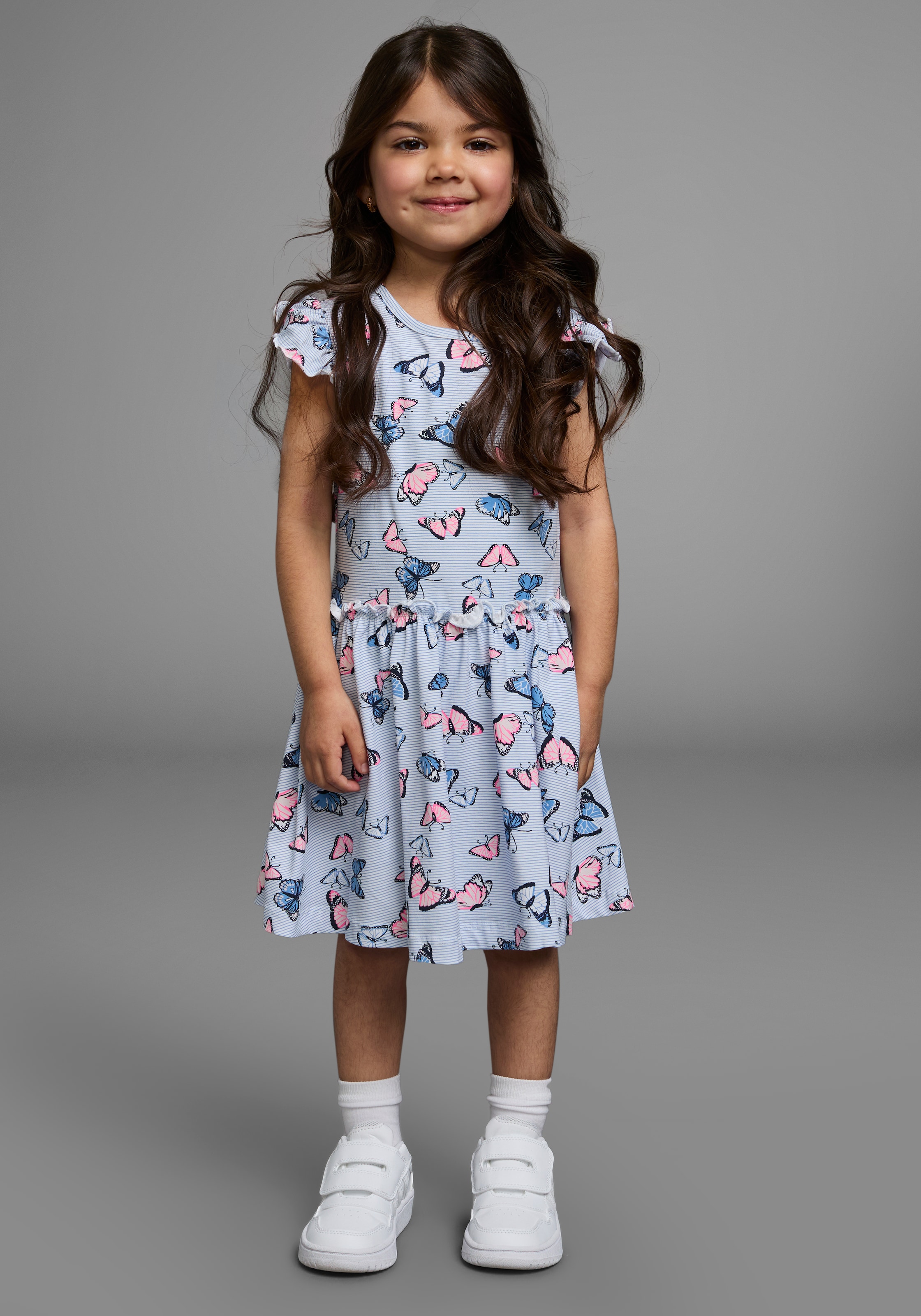KIDSWORLD Jerseykleid »für kleine Mädchen«, sommerliche Anlässe und Partys, kniefreie Länge, modische Note