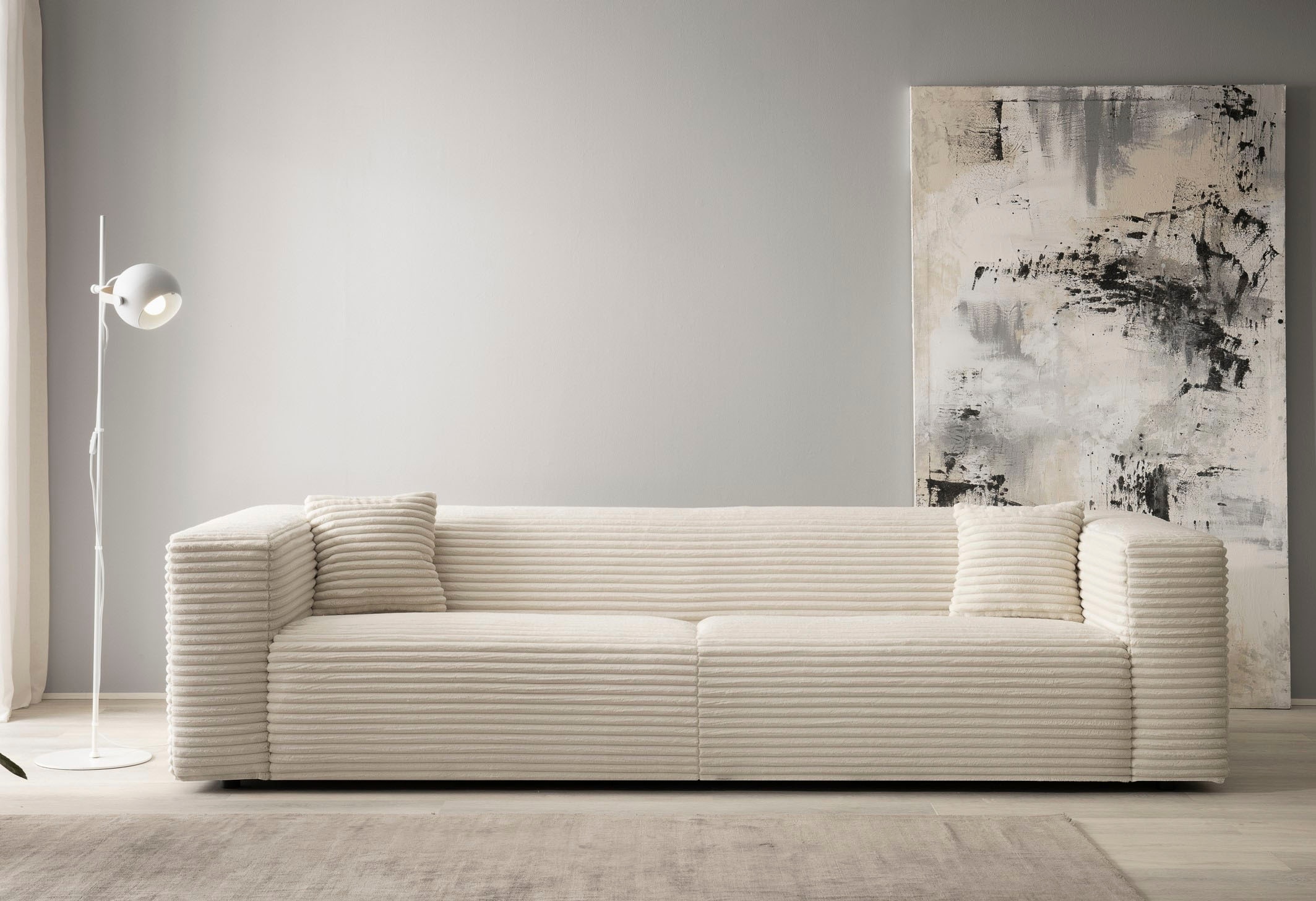 andas 3-Sitzer »BAKELS, Couch in Cord oder Boucle-Stoff, Sofa im modernen Design«, bequemer Sitzkomfort,in 2 Stoffen und 8 Farben lieferbar