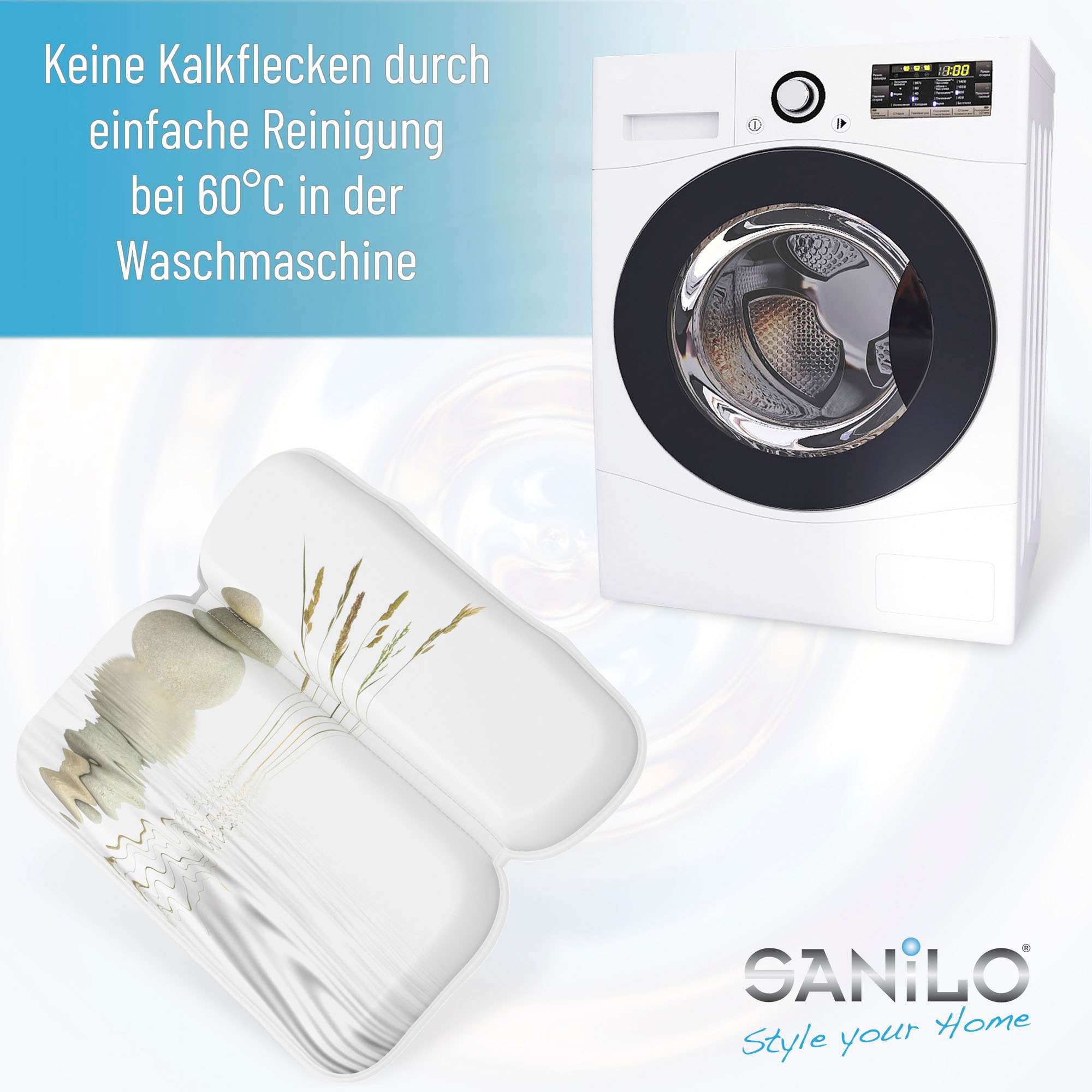 Sanilo Nackenkissen »Badewannenkissen Balance«, bequem, rutschfest, kräftige Farben, mit 7 starken Saugnäpfen
