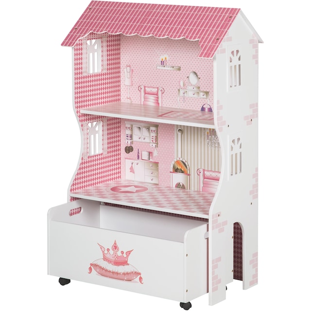 ❤ roba® Puppenhaus »Holzspielzeug, Puppenvilla für Ankleidepuppen«  entdecken im Jelmoli-Online Shop