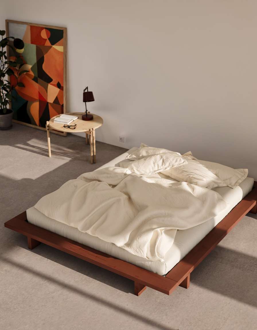 Karup Design Futonbett "Bettgestell JAPAN BED Futonbett aus FSC-zertifiziertem Massivholz" Mit Lattenrost, zeitlos, bequem & in mehreren Farben und Grössen erhältlich