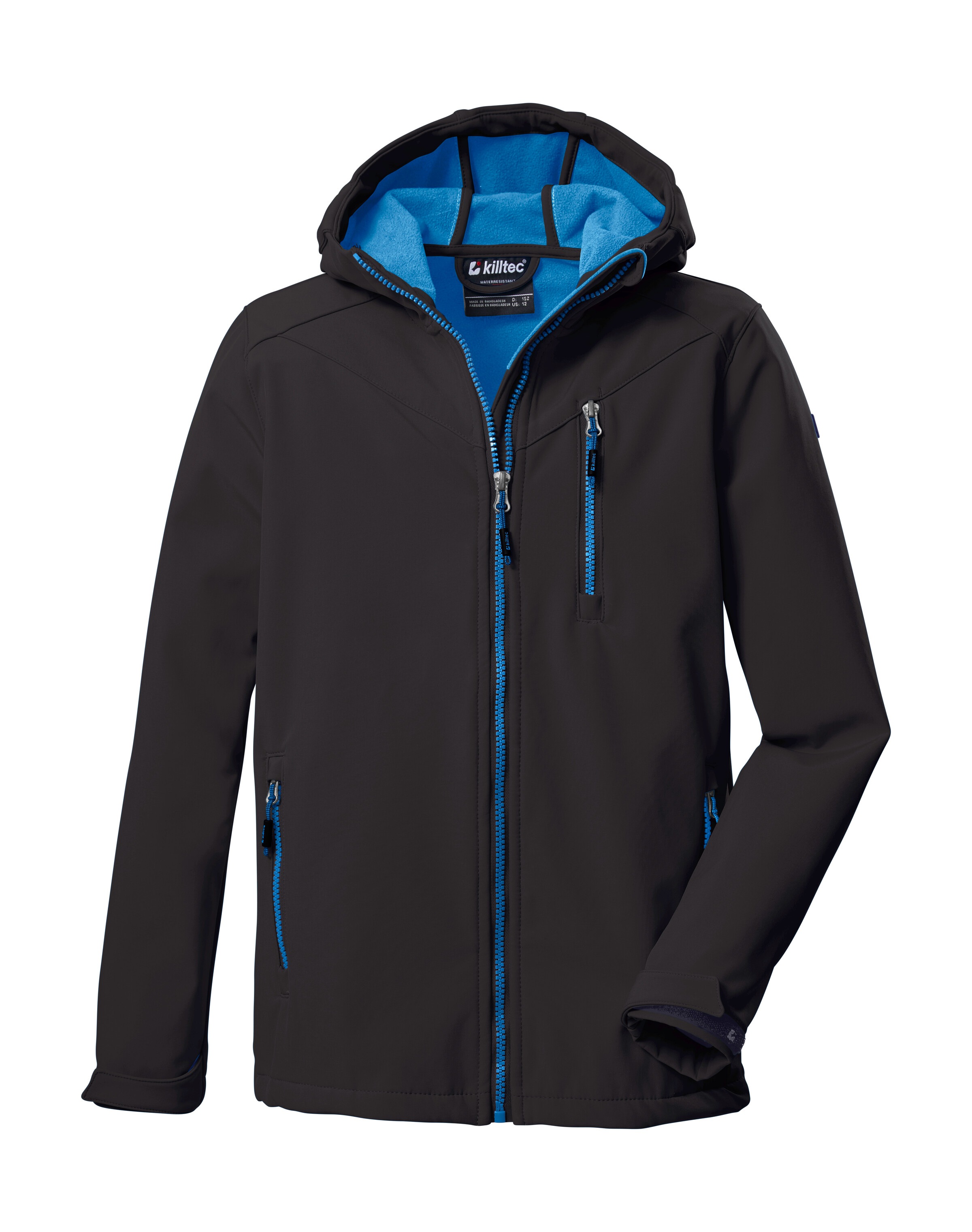 Killtec Softshelljacke »Boys Softshelljacke«, Wasserabweisende Softshelljacke mit Kapuze, Fleece