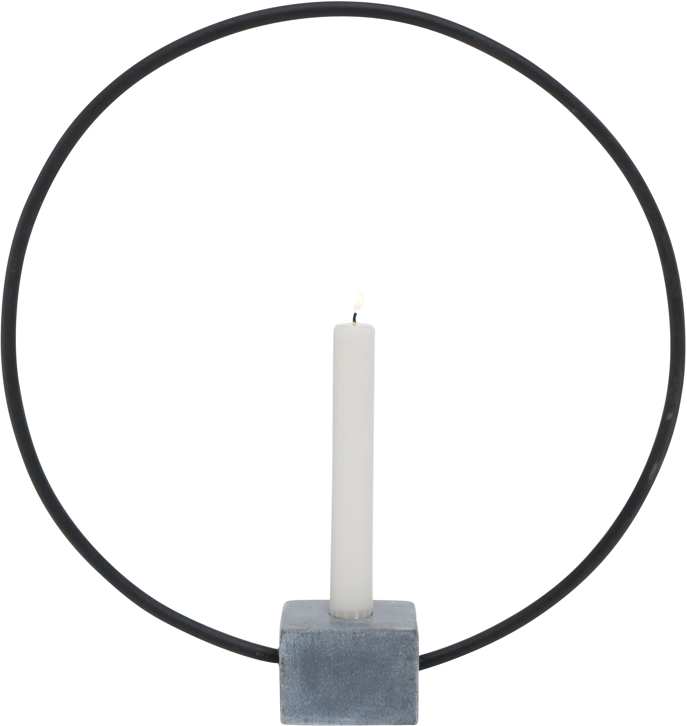 BOLTZE Kerzenhalter »Congo«, rund, mit Sockel in Beton-Optik online shoppen  | Jelmoli-Versand