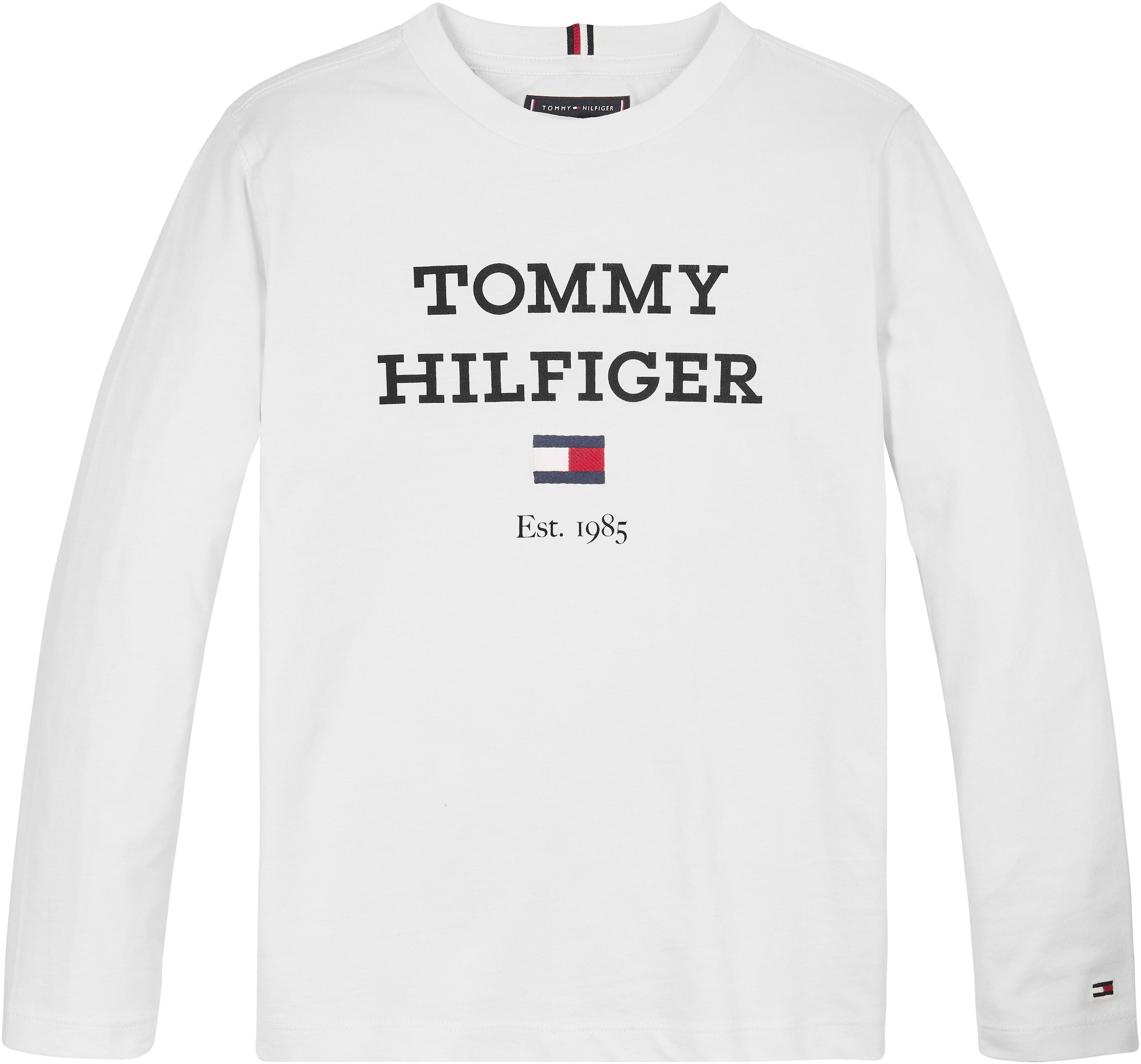 Tommy Hilfiger Langarmshirt »TH LOGO TEE L/S«, mit grossem Logo auf der Brust