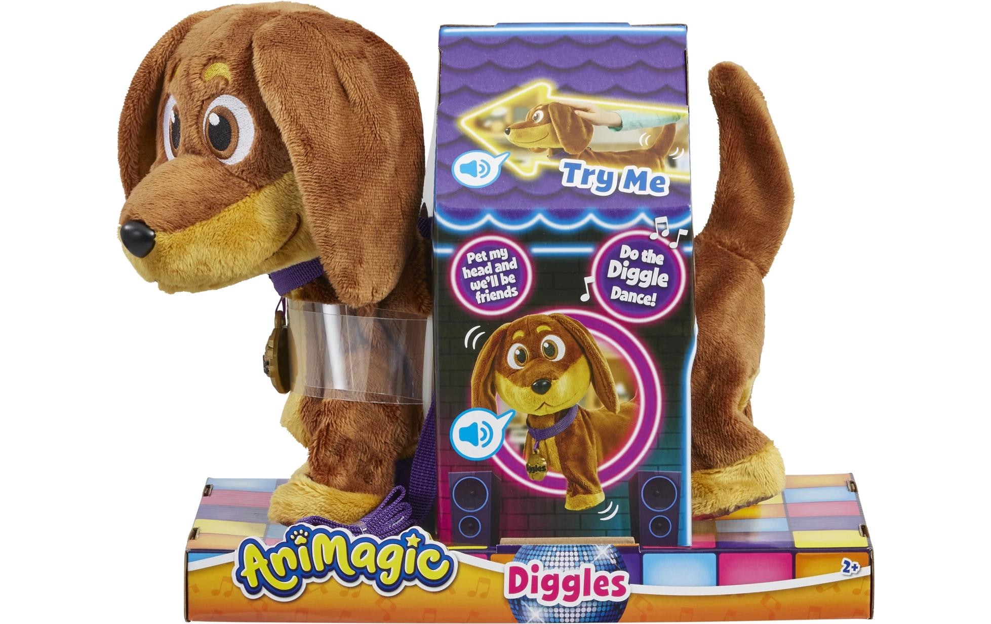 Plüschfigur »Max Bersinger Animagic Diggles Dog«
