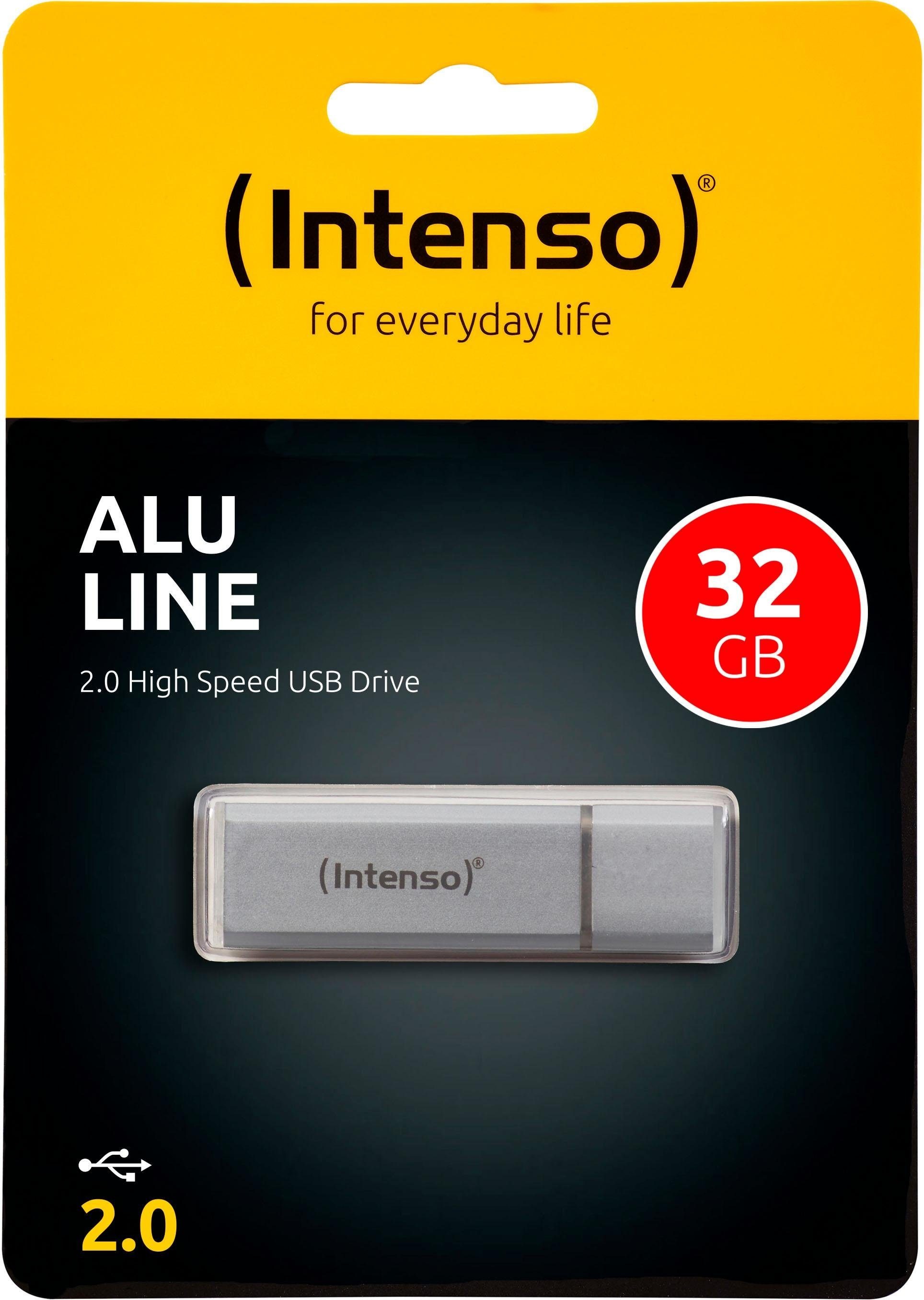 Intenso USB-Stick »Alu Line«, (USB 2.0 Lesegeschwindigkeit 28 MB/s)