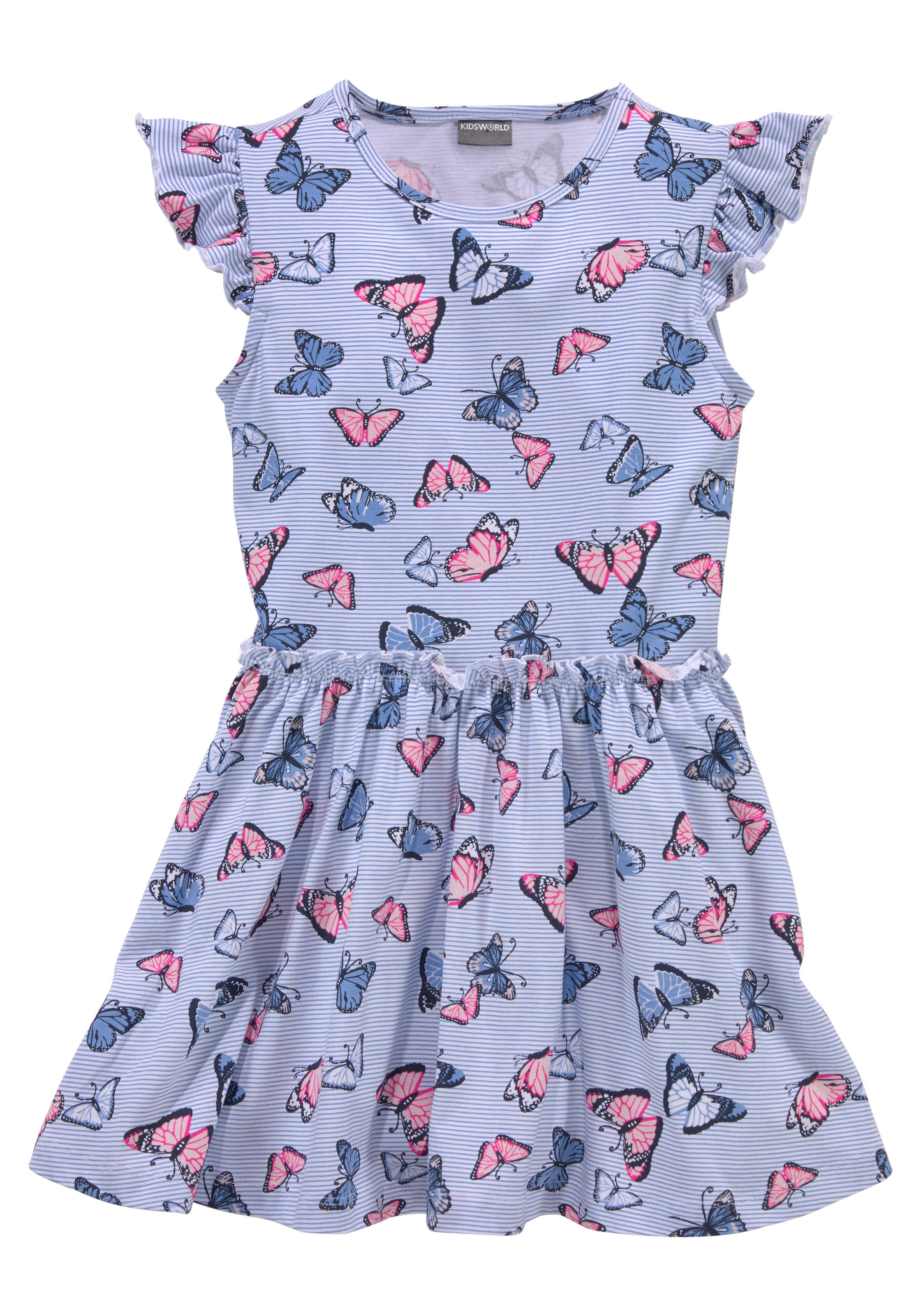 KIDSWORLD Jerseykleid »für kleine Mädchen«, sommerliche Anlässe und Partys, kniefreie Länge, modische Note